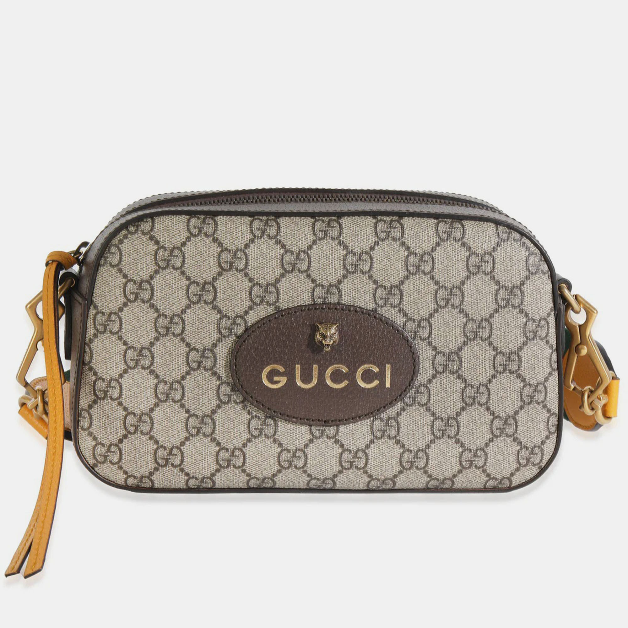 

Gucci Beige GG Supreme Monogram Web Neo Vintage Shoulder Bag