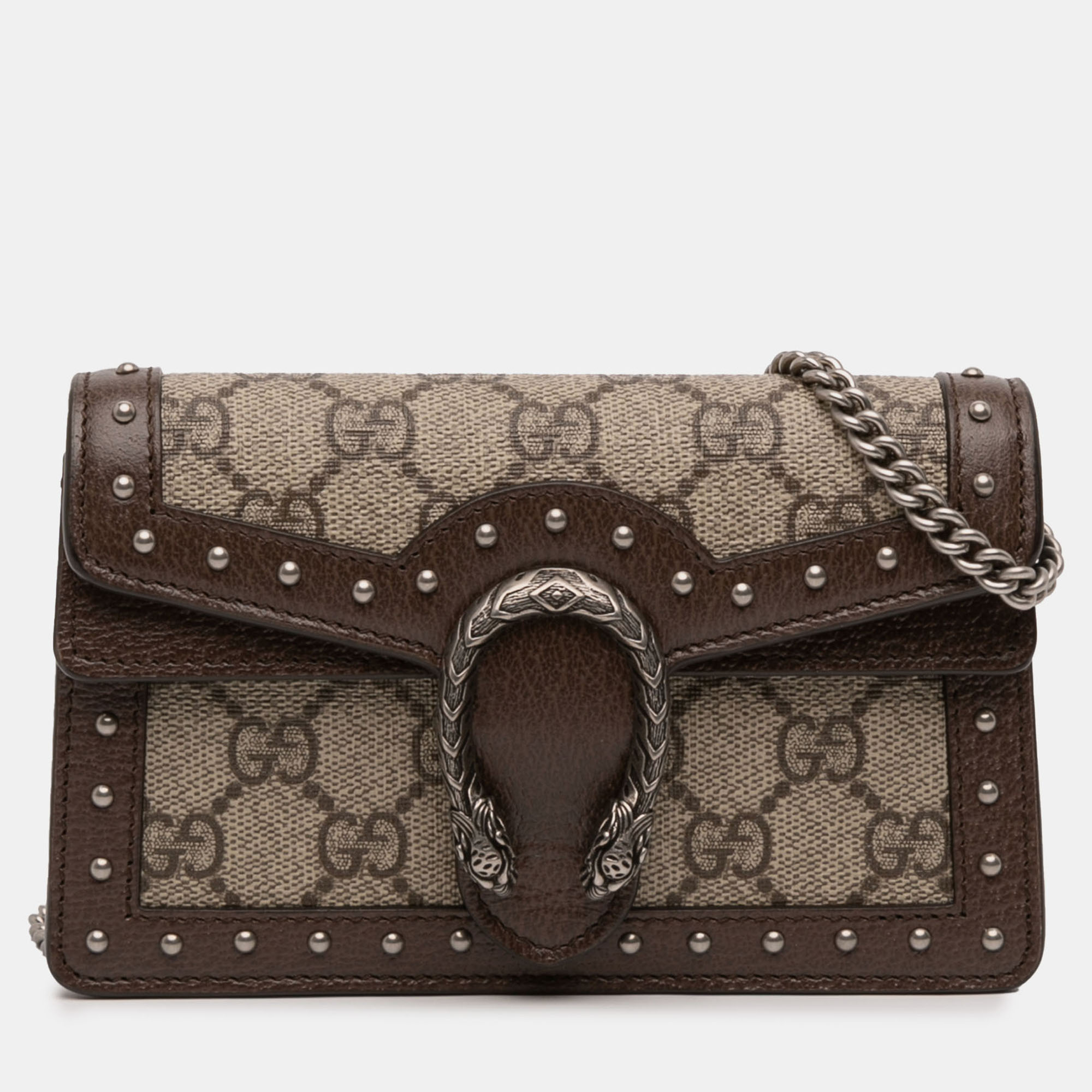 

Gucci Brown Mini GG Supreme Studs Dionysus Crossbody
