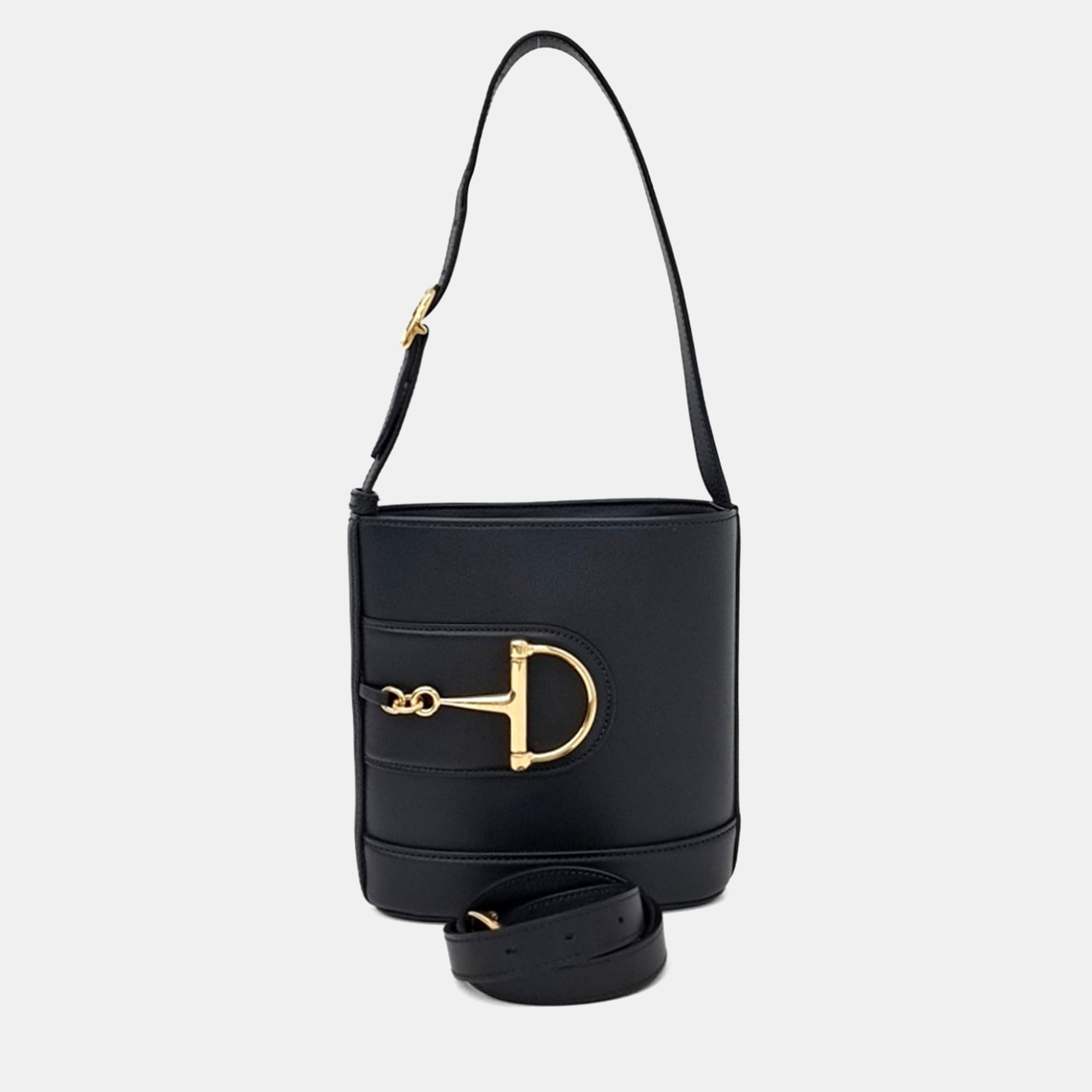 

Gucci Black Leather 73 Small Bucket Bag
