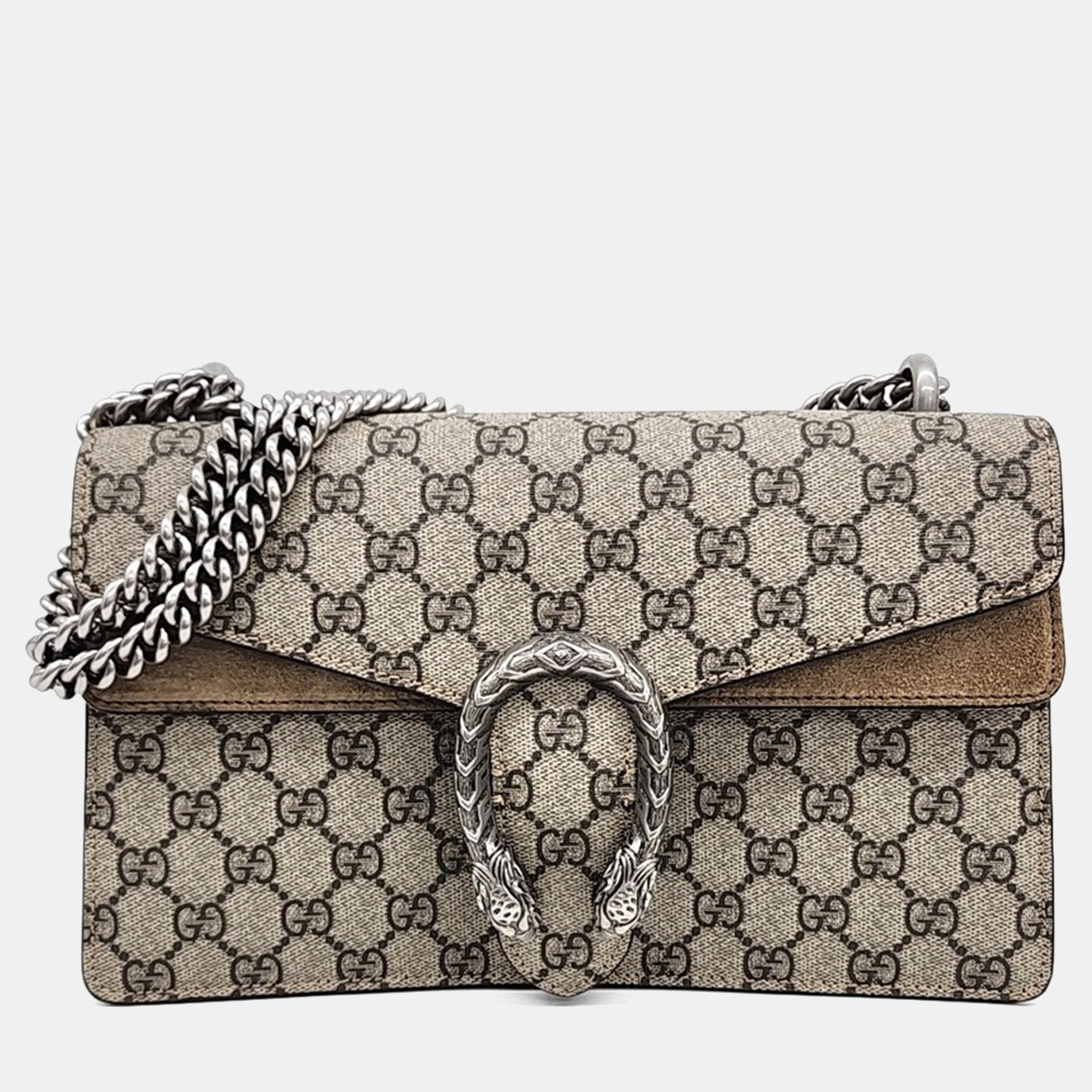 

Gucci Beige PVC Dionysus Chain Shoulder Bag