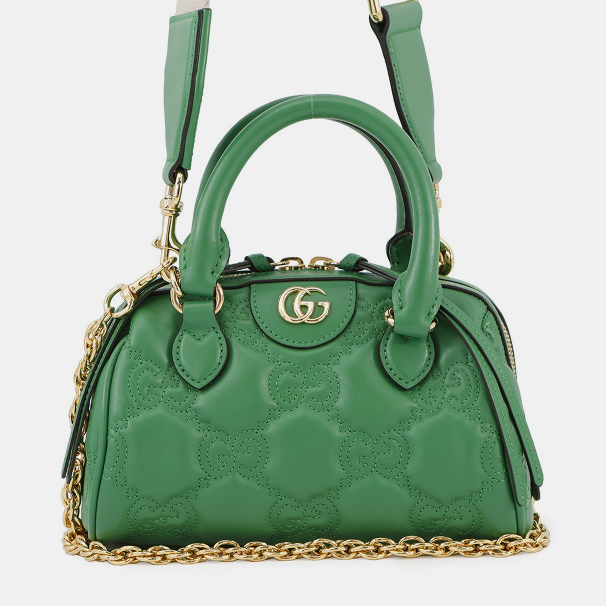 

Gucci GG matelasse 2Waybag Green Leather