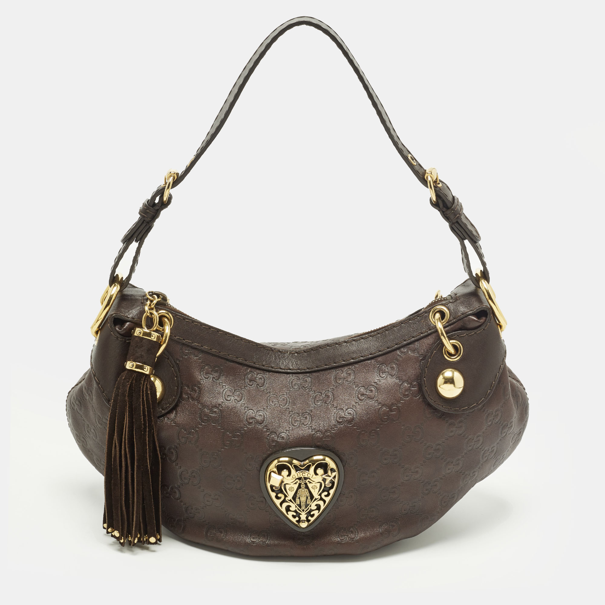 

Gucci Babouska Dark Brown Guccissima Leather Shoulder Bag