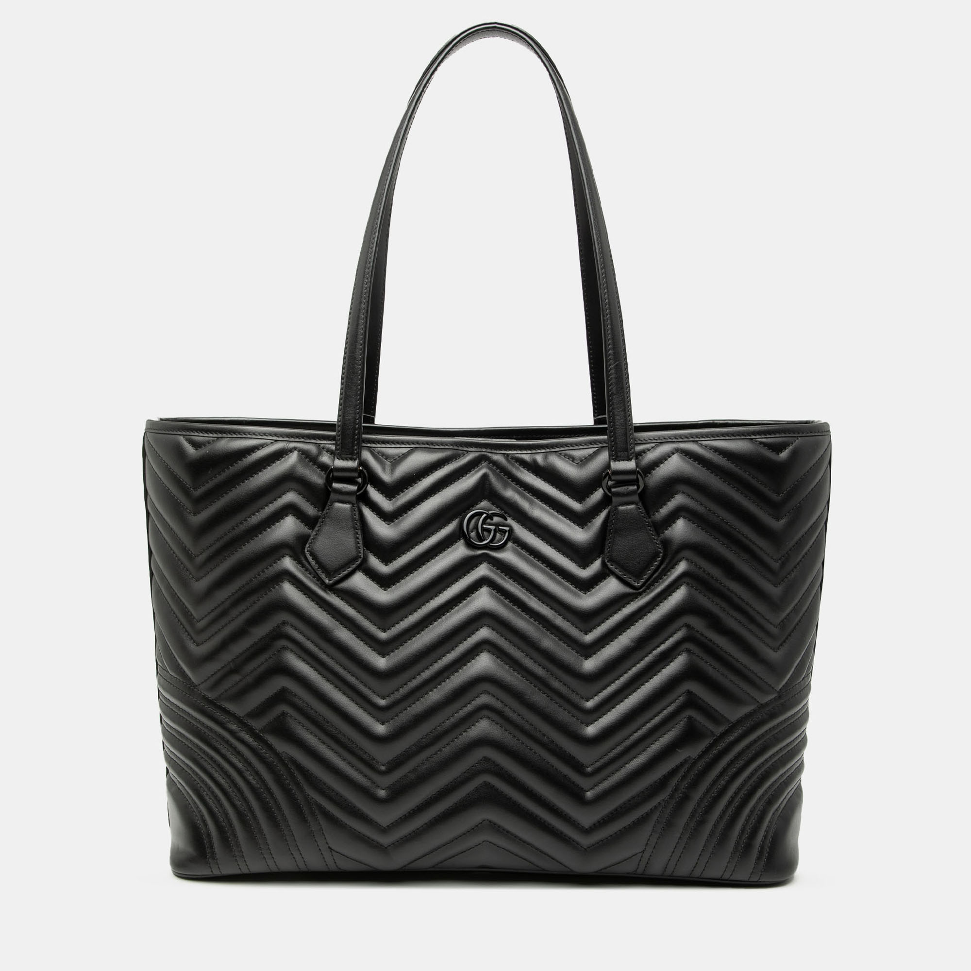 

Gucci Black GG Marmont Matelasse Leather Tote