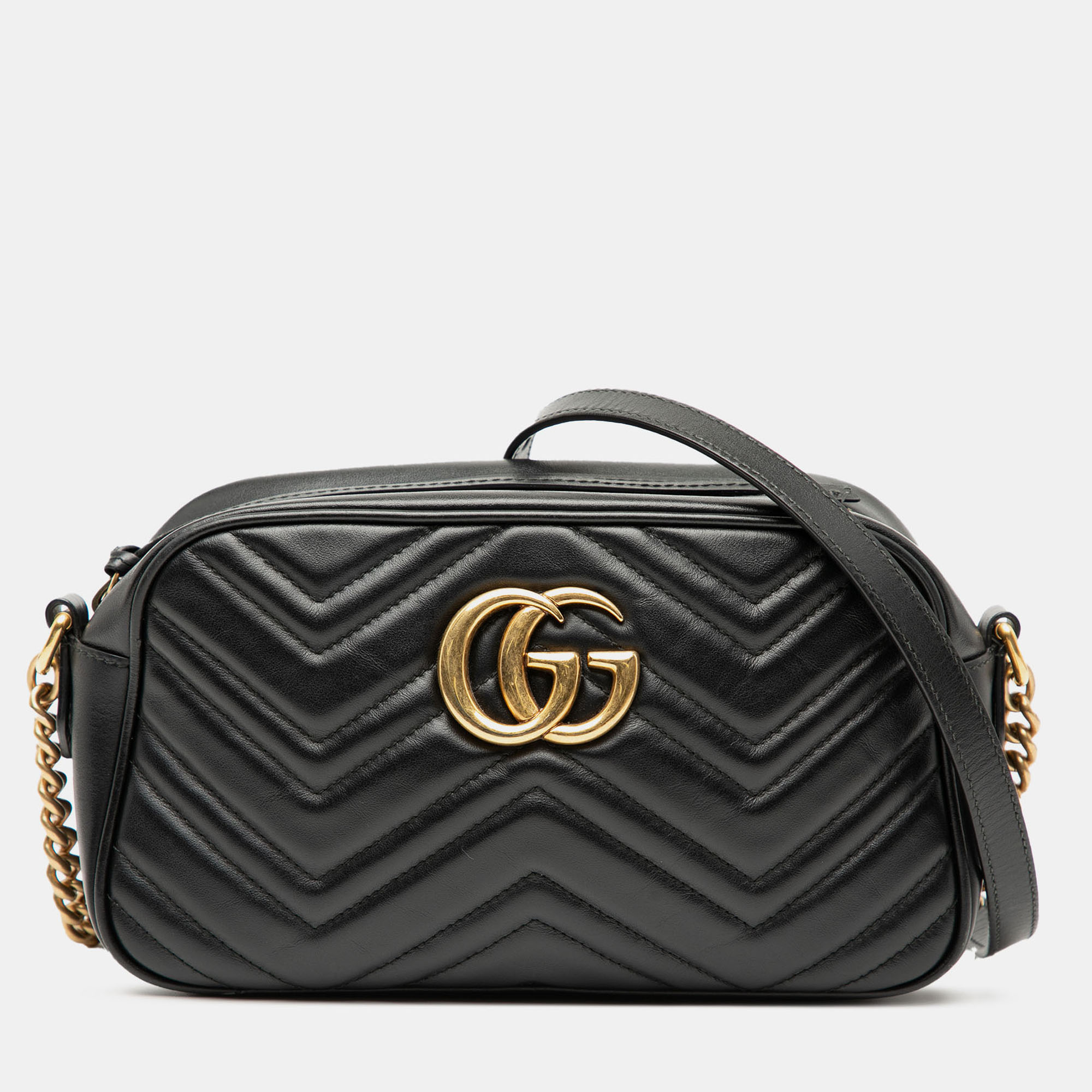 

Gucci Black Small GG Marmont Matelasse Leather Crossbody
