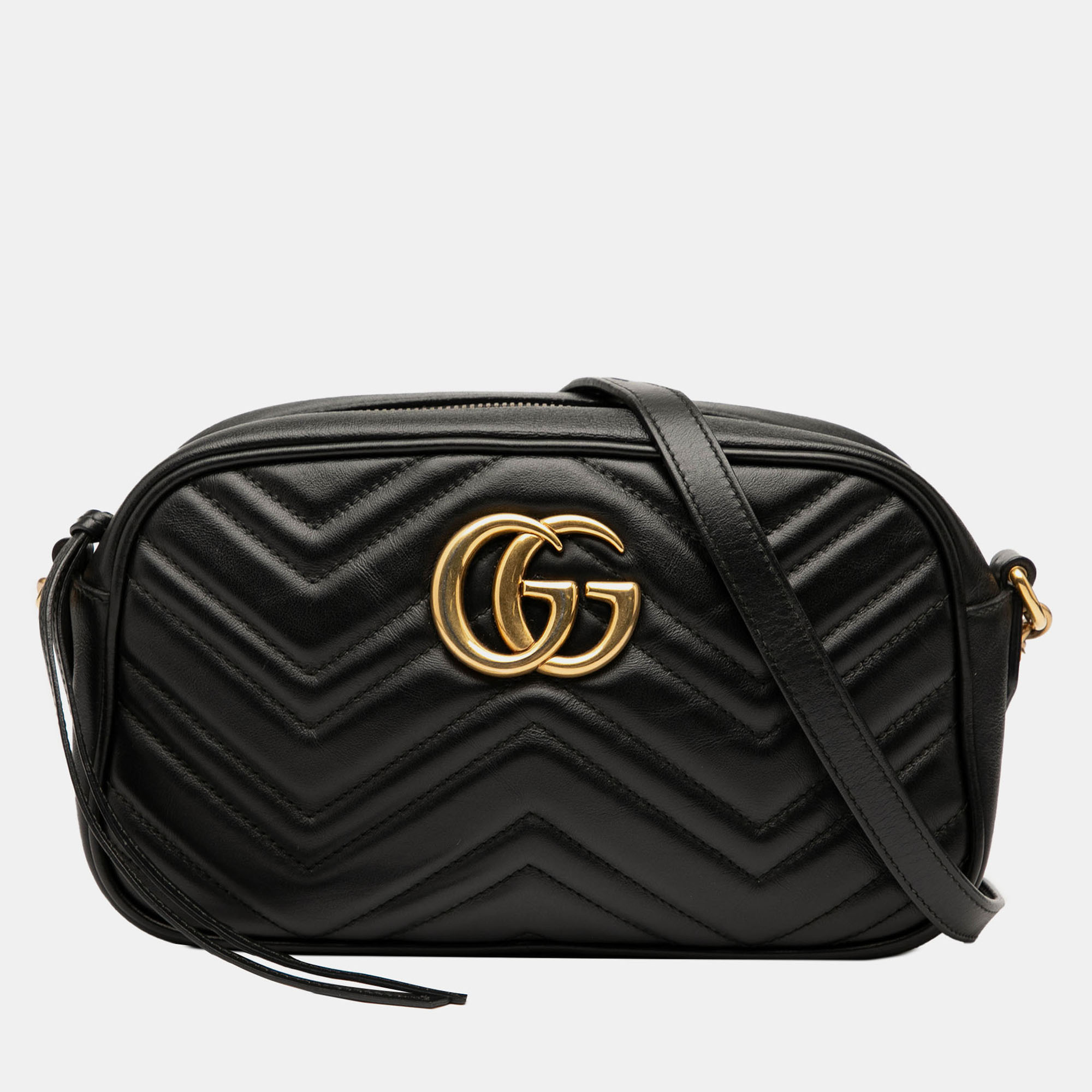 

Gucci Black Small GG Marmont Matelasse Leather Crossbody
