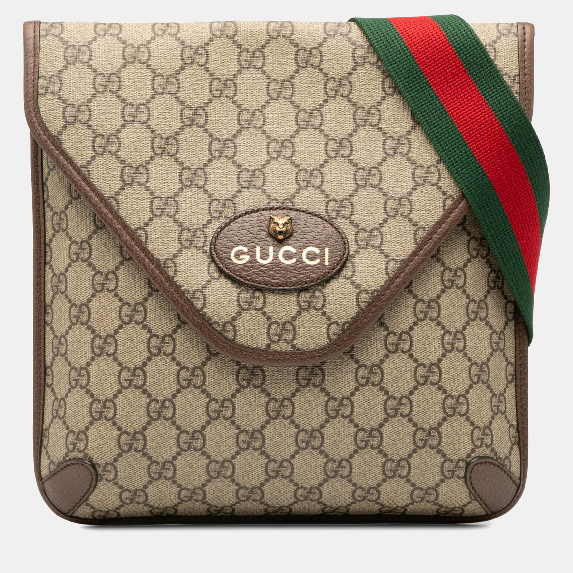 

Gucci Brown Medium GG Supreme Neo Vintage Flap Crossbody