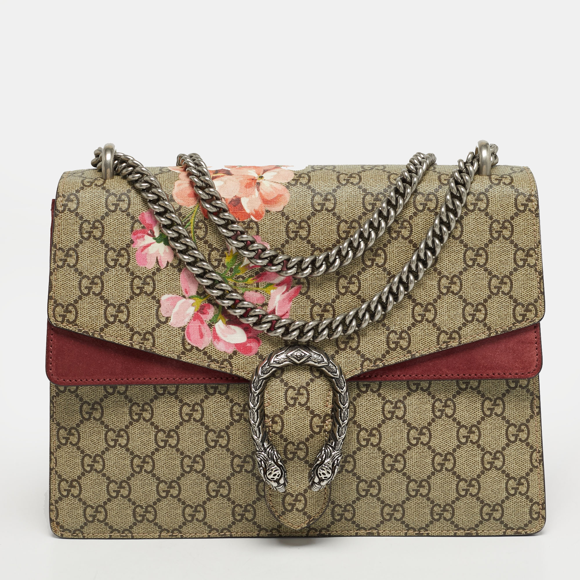 

Gucci Dionysus  Beige/Burgundy Blooms GG Supreme Canvas Shoulder Bag