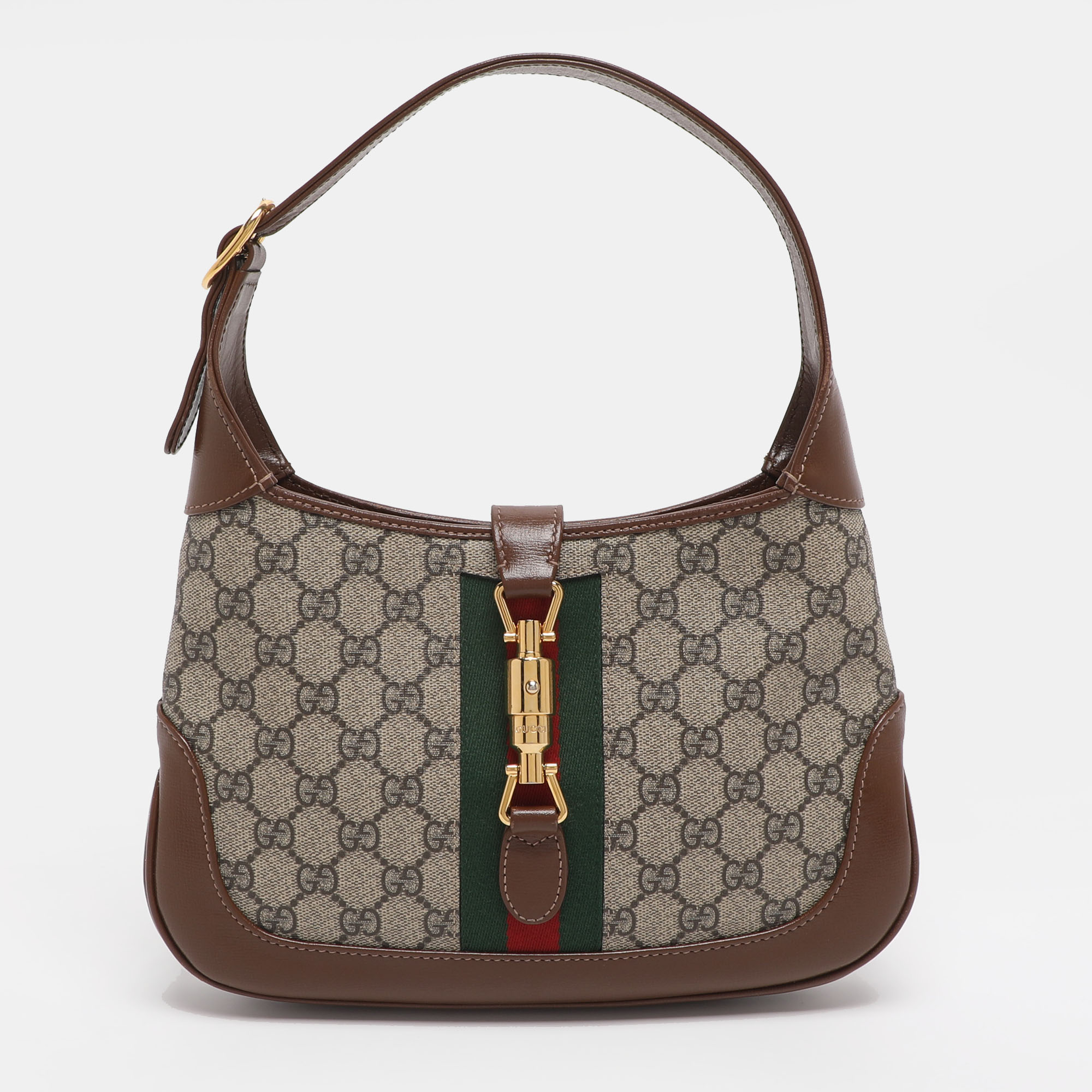 

Gucci Jackie  Beige/Brown GG Supreme Canvas and Leather Hobo