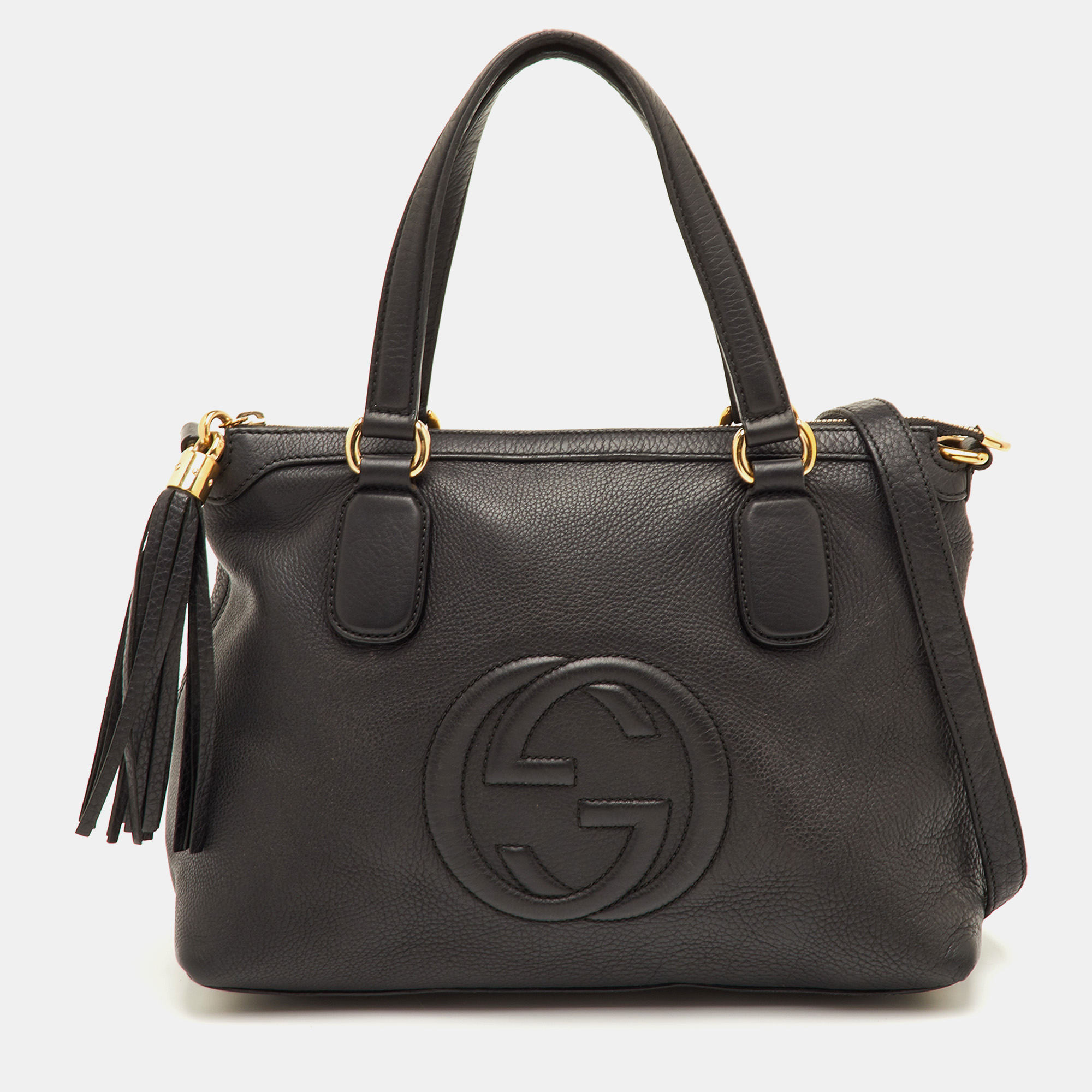 

Gucci Soho Working Black Leather Tote