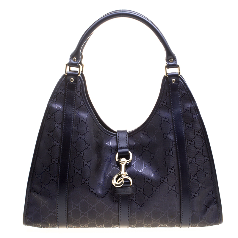 Pre Owned حقيبة كتف غوتشي جاكي O كانفاس إمبرايم بنفسجية