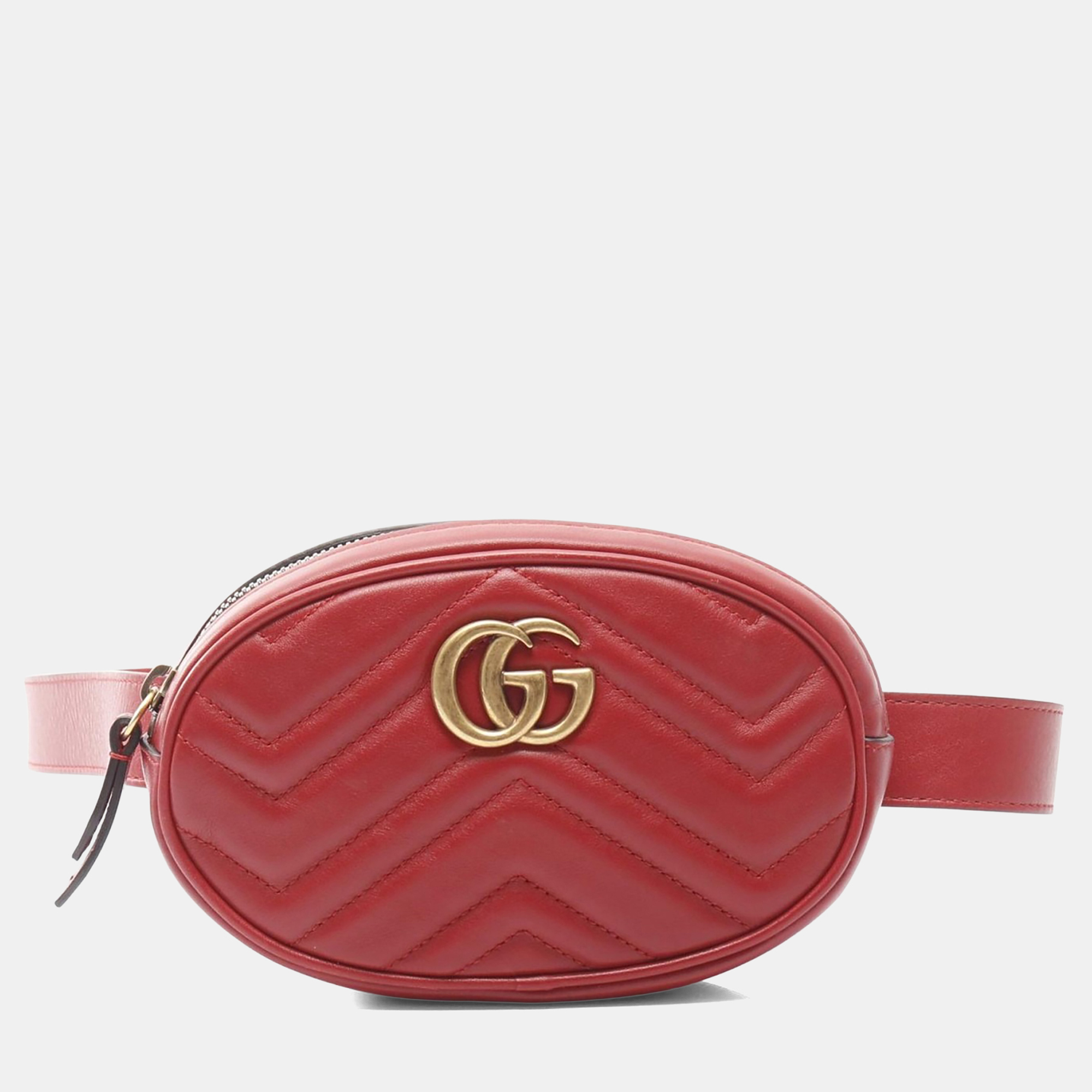 

Gucci GG Marmont Red Leather Belt Bag