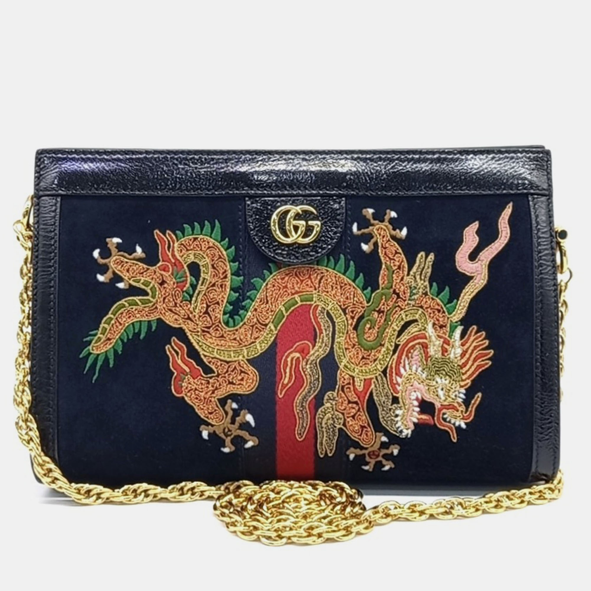 

Gucci Multicolor Suede Ophidia GG Suede Shoulder Bag