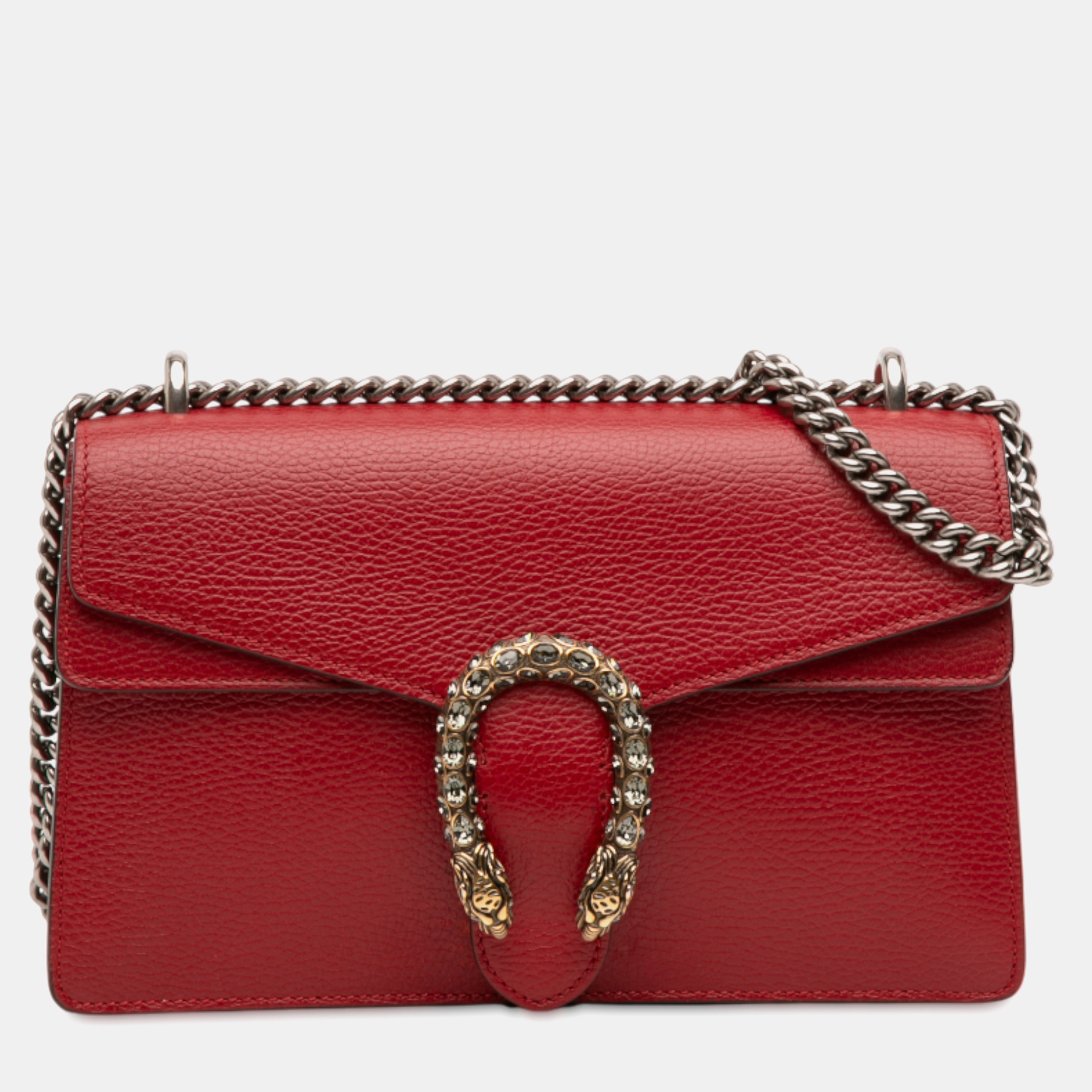 

Gucci Red Small Leather Dionysus Shoulder Bag