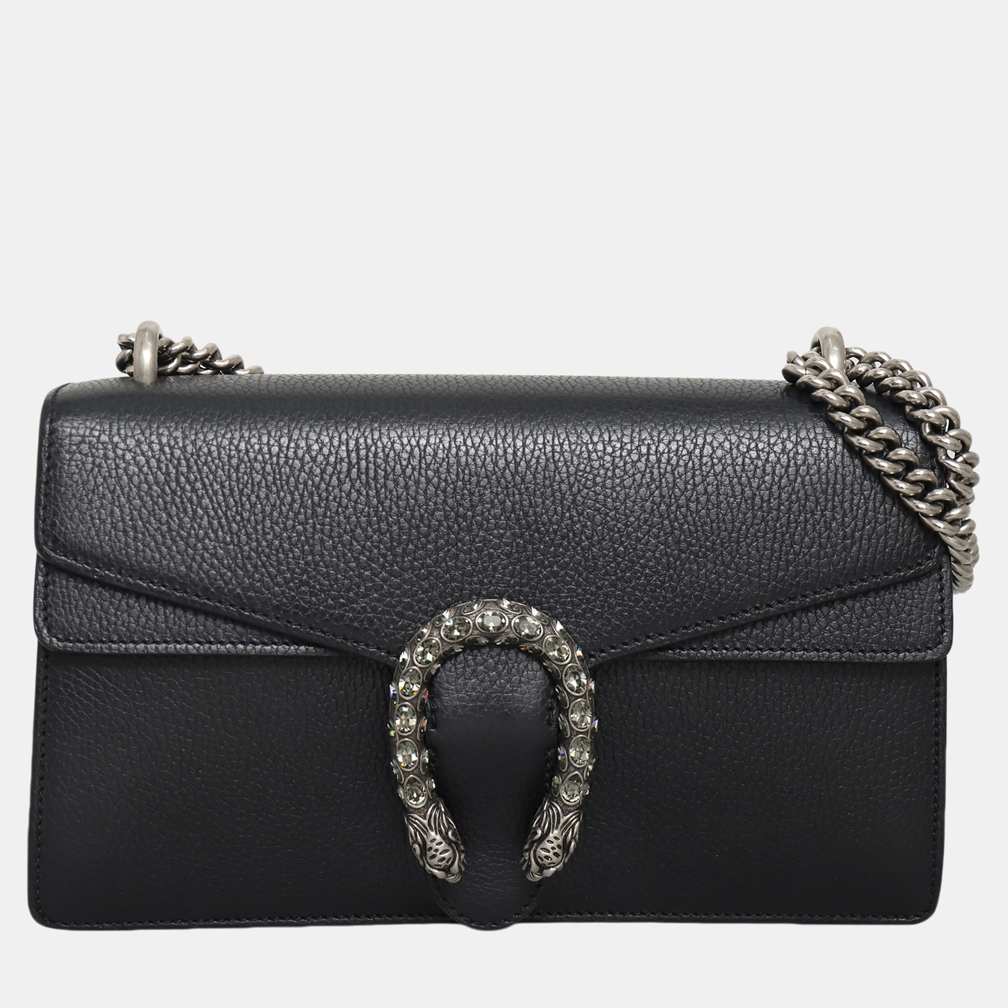 

Gucci Small Black Leather Dionysus Shoulder Bag