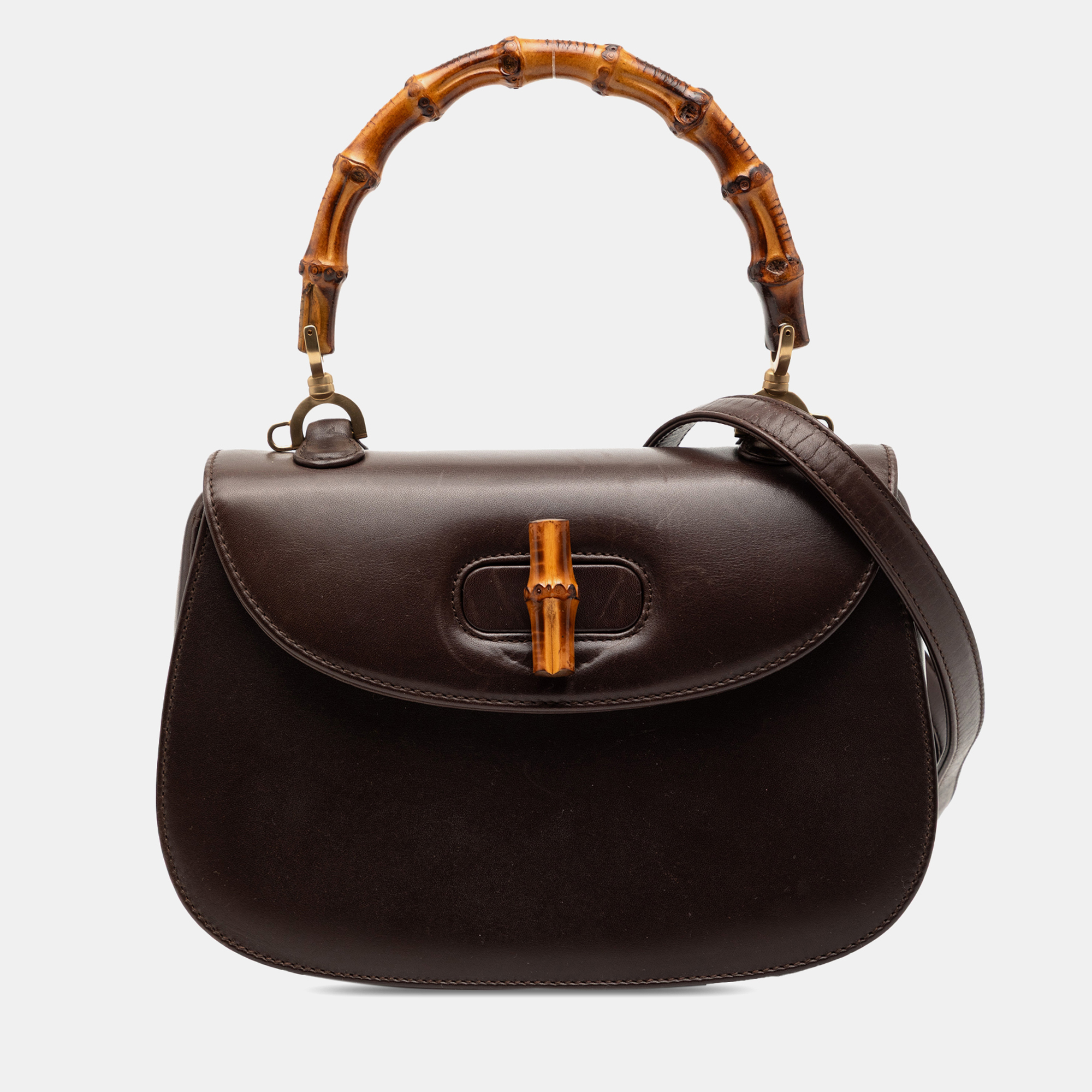 

Gucci Brown Calfskin Bamboo Night