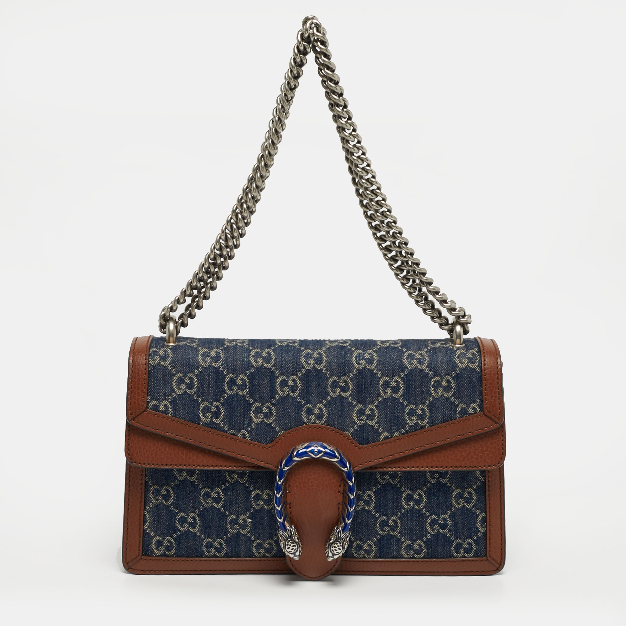 

Gucci Dionysus  Blue/Brown GG Denim Shoulder Bag