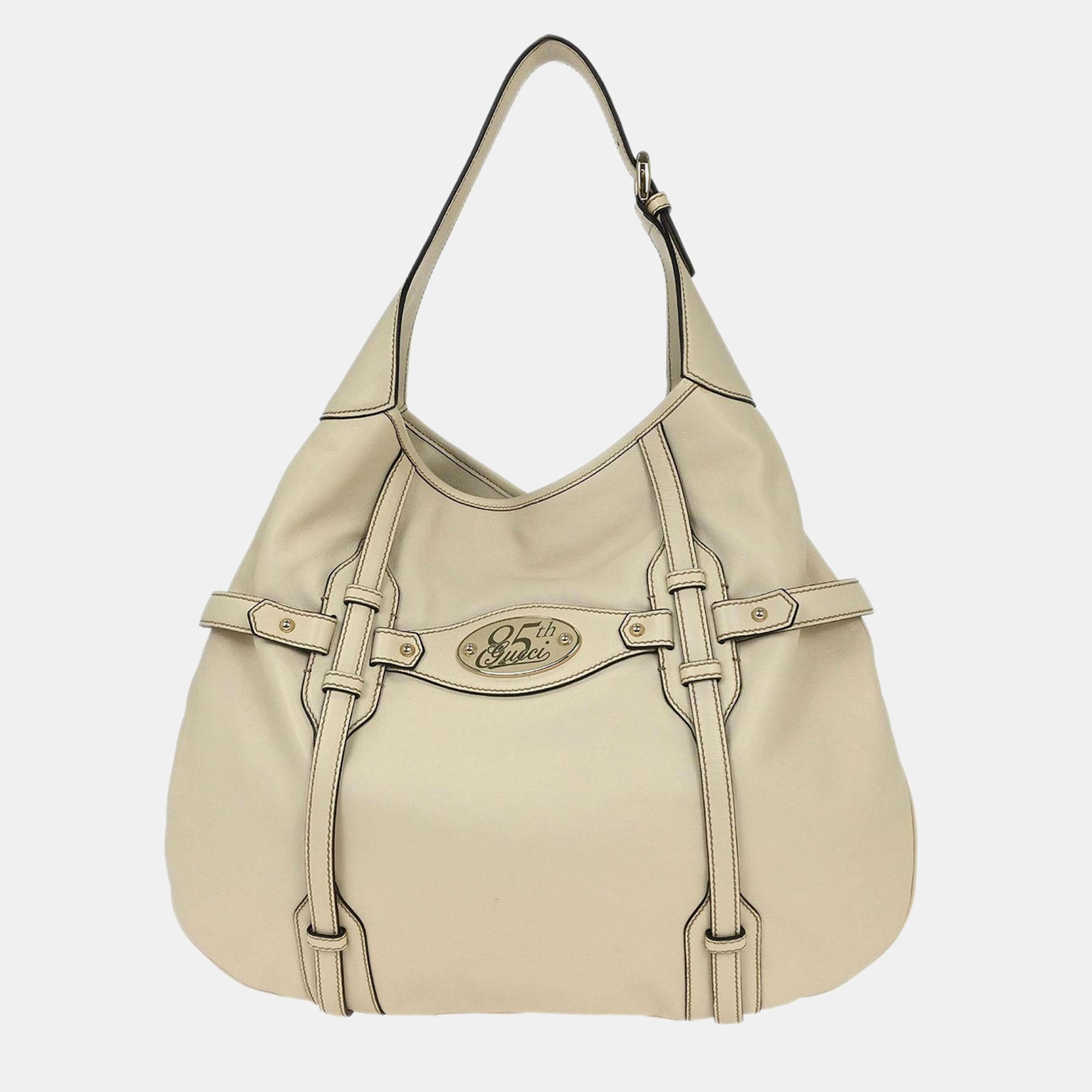 

Gucci Off-White Leather 85Th Anniversary Handbag, Cream