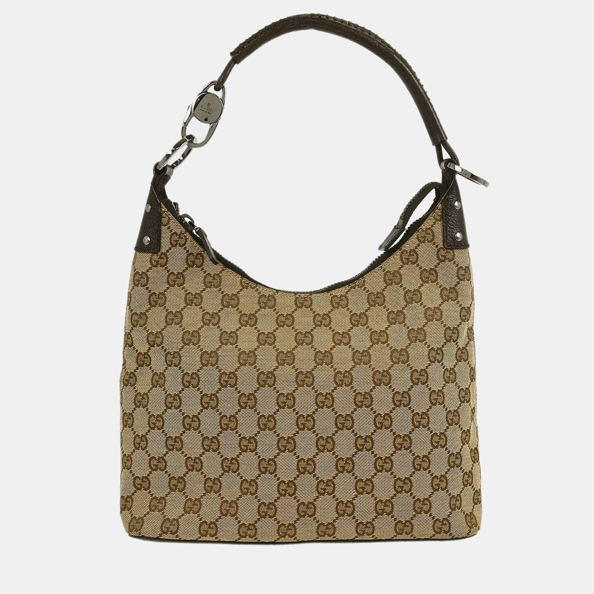 

Gucci Brown Beige Gg Hobo Handbag