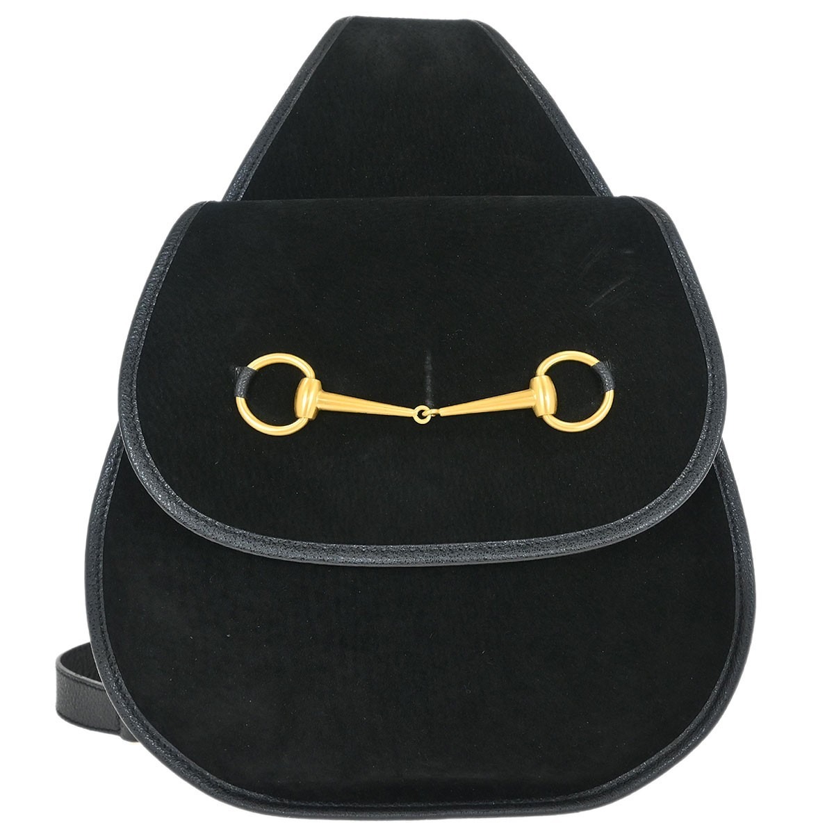 

Gucci Horsebit Black Suede Shoulder Bag