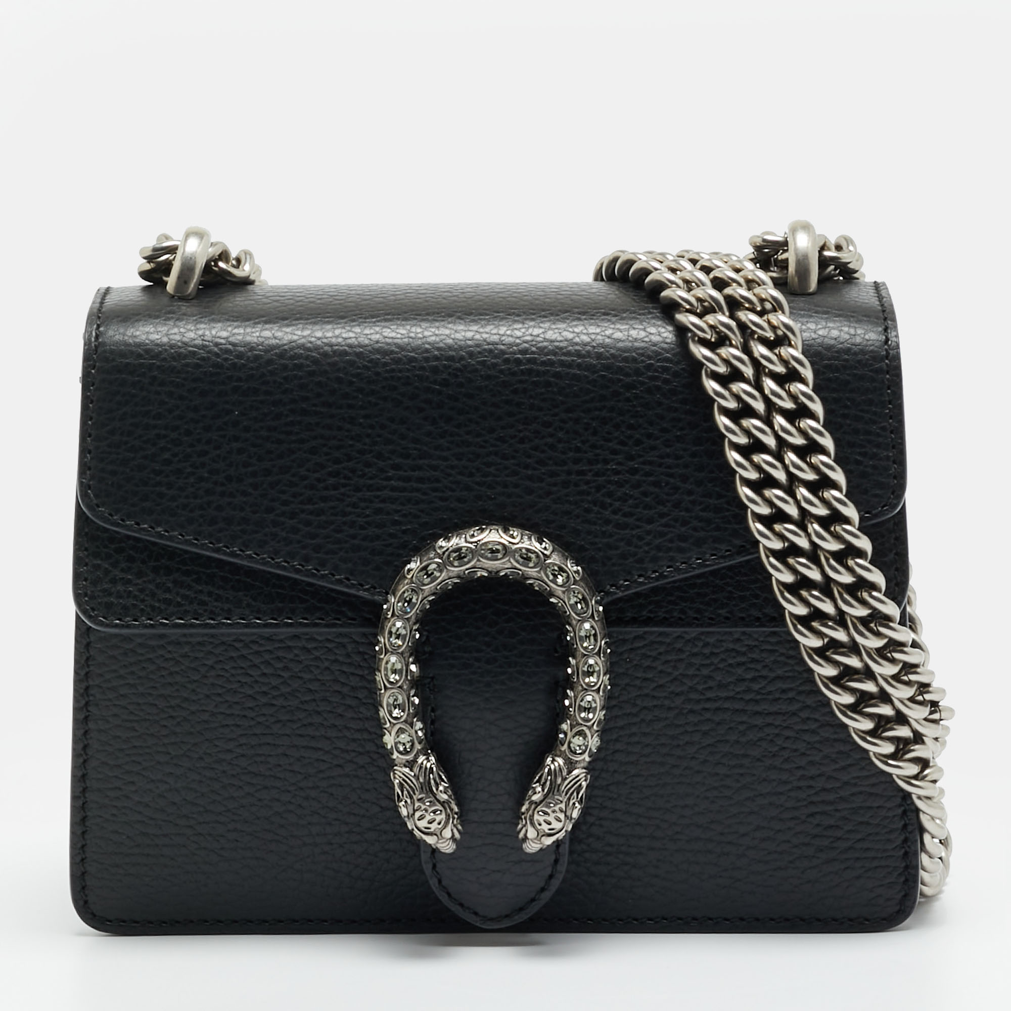

Gucci Crystal Dionysus Mini Black Leather Shoulder Bag