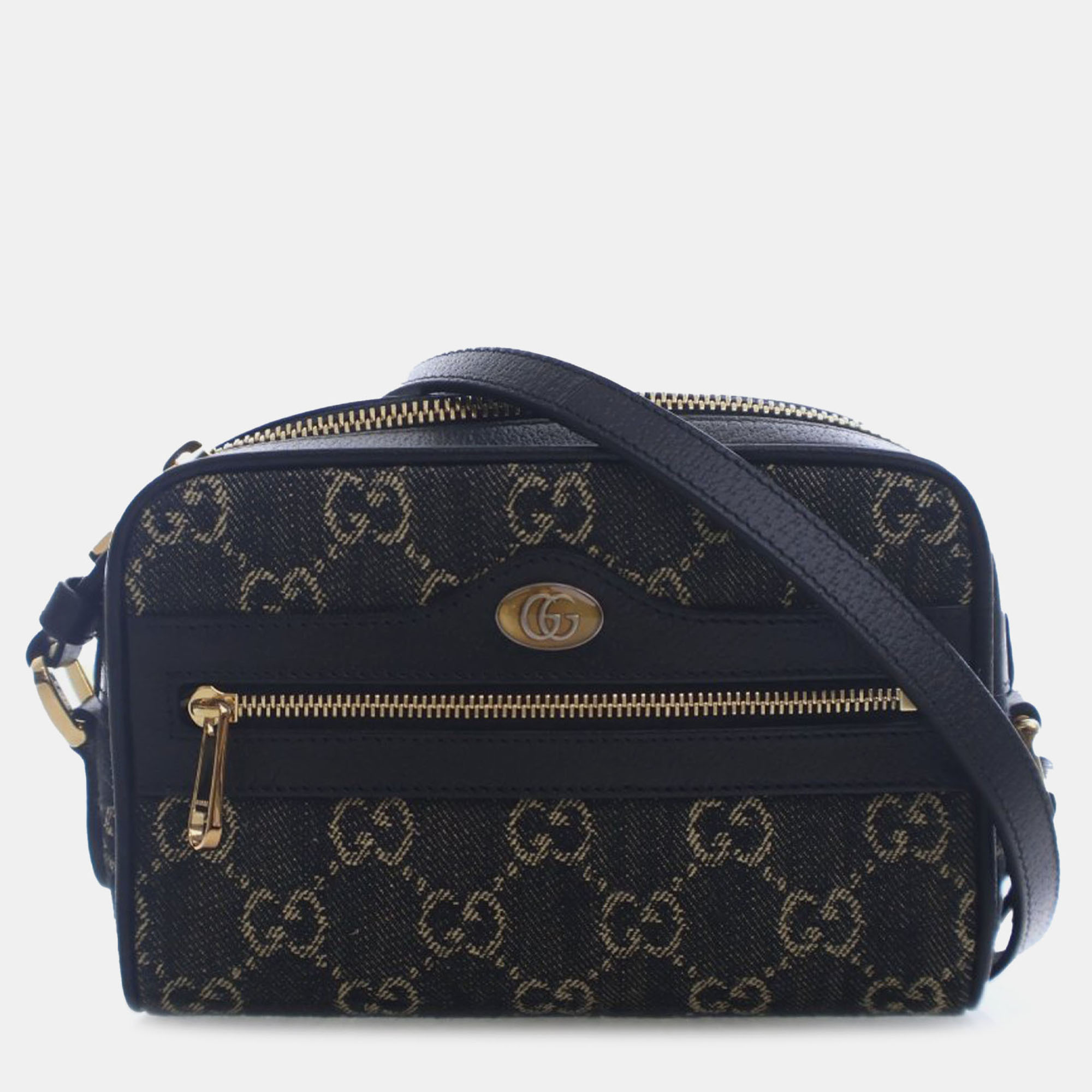 

Gucci Black Mini GG Denim Ophidia Crossbody