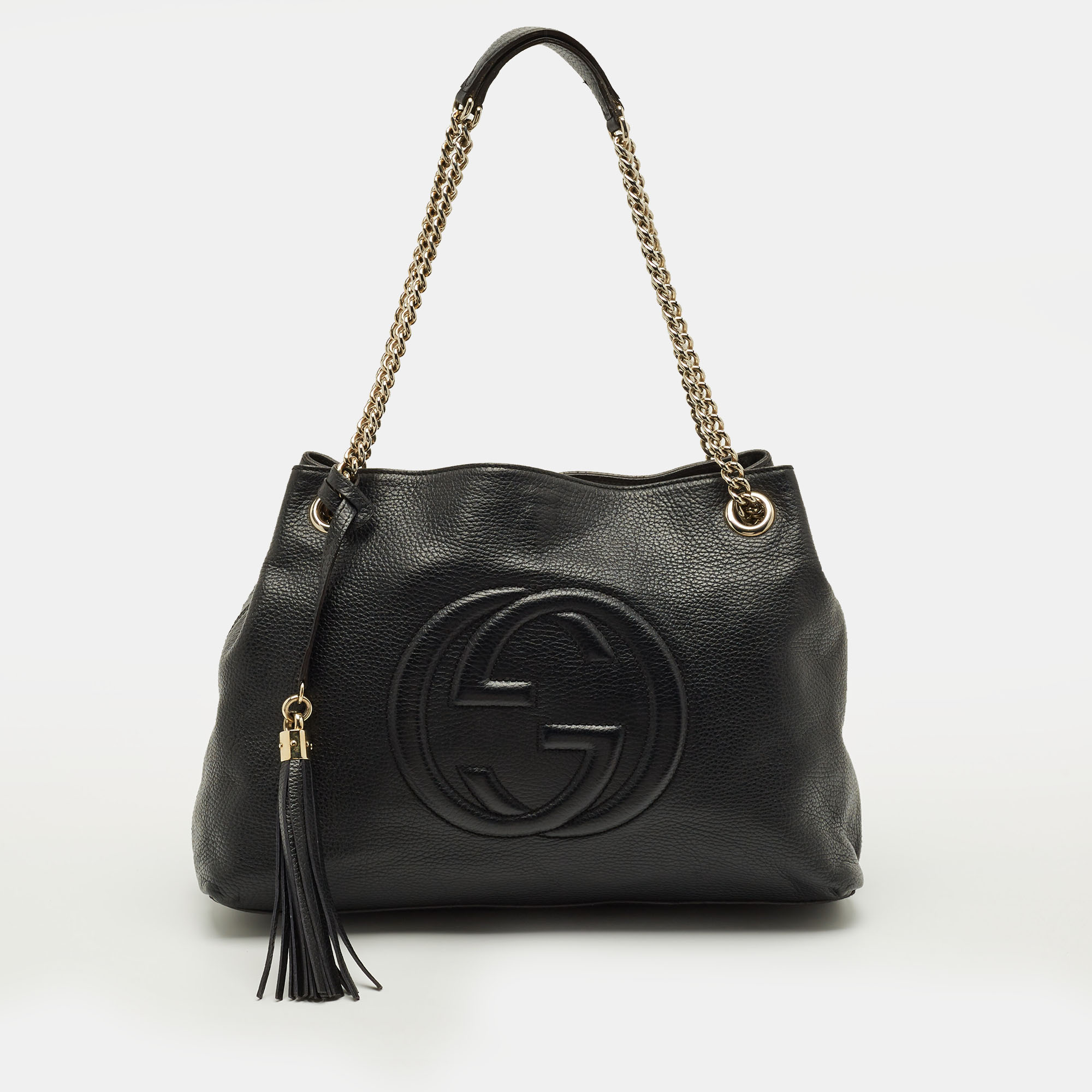 

Gucci Soho Chain Medium Black Leather Shoulder Bag