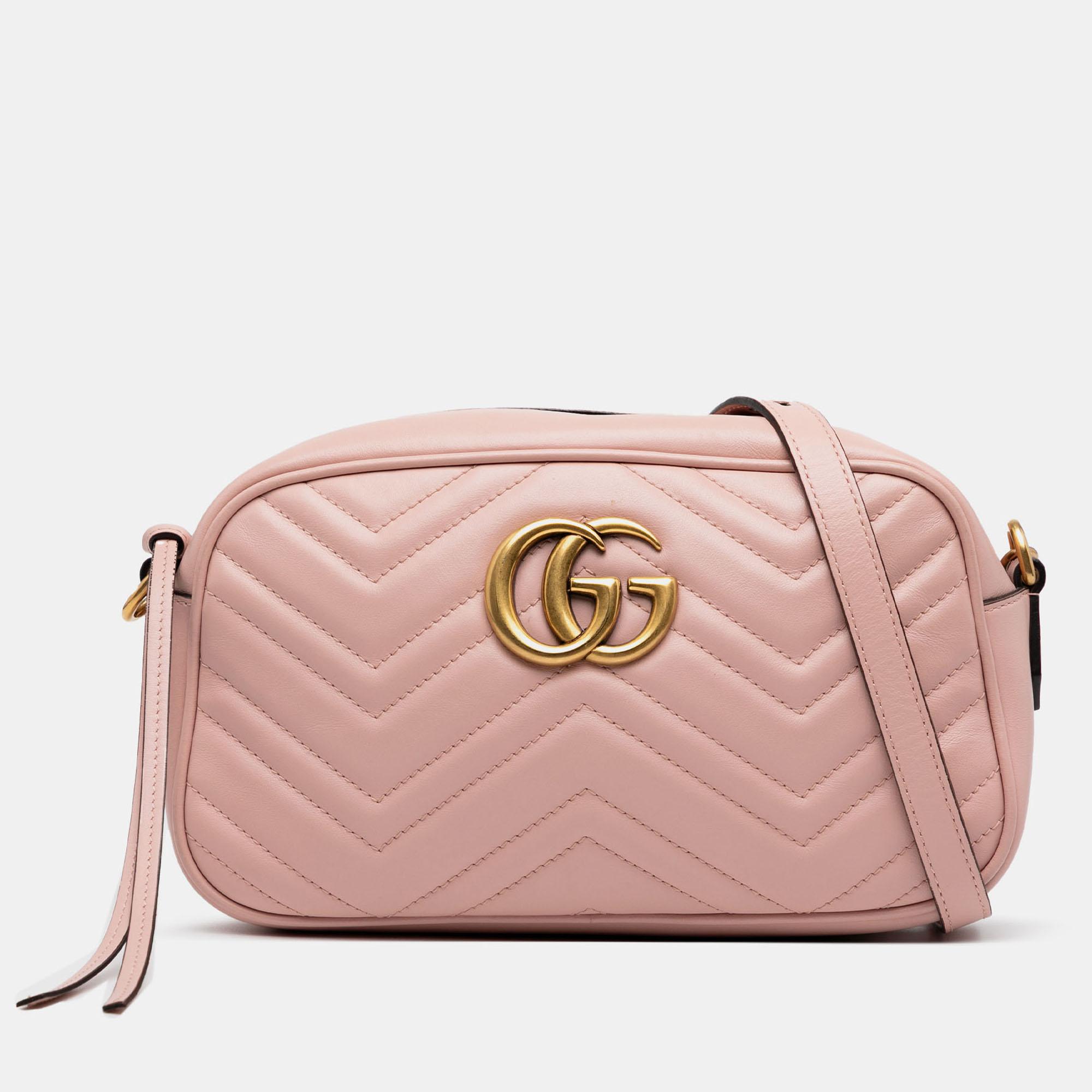 

Gucci Pink Small GG Marmont Matelasse Leather Crossbody