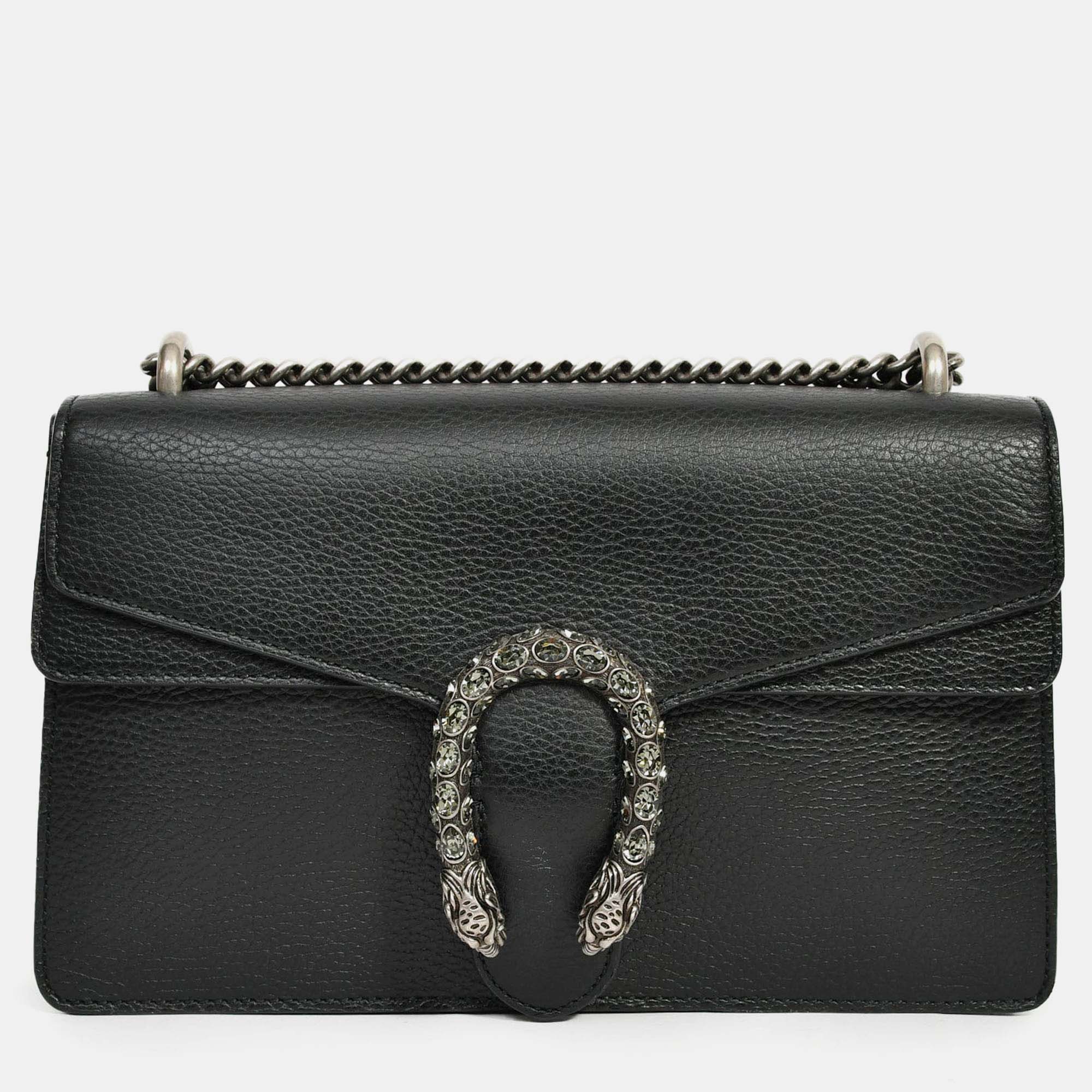 

Gucci Black Leather Small Dionysus Shoulder Bag
