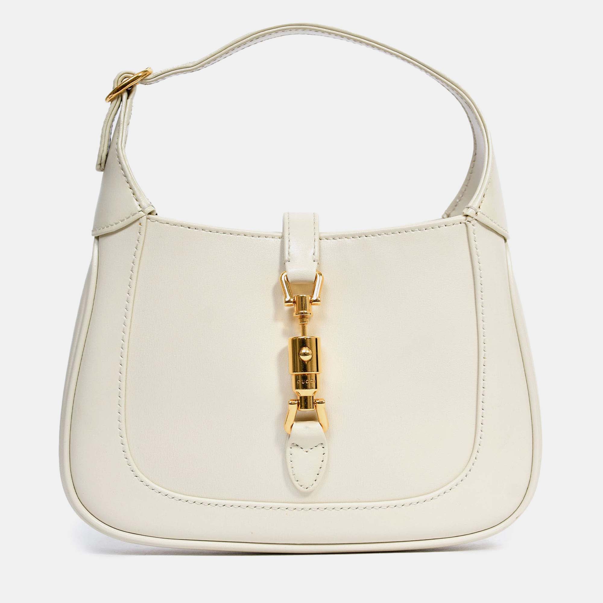 

Gucci Cream Leather Jackie 1961 Mini Horsebit Bag