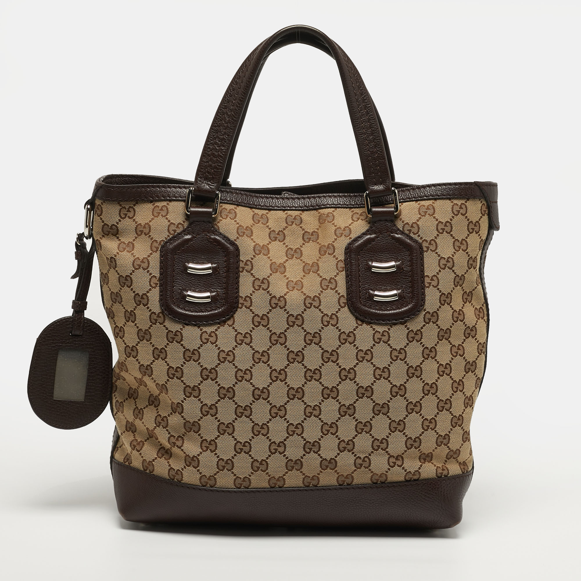 

Gucci Techno Brown/Beige GG Canvas and Leather Tote