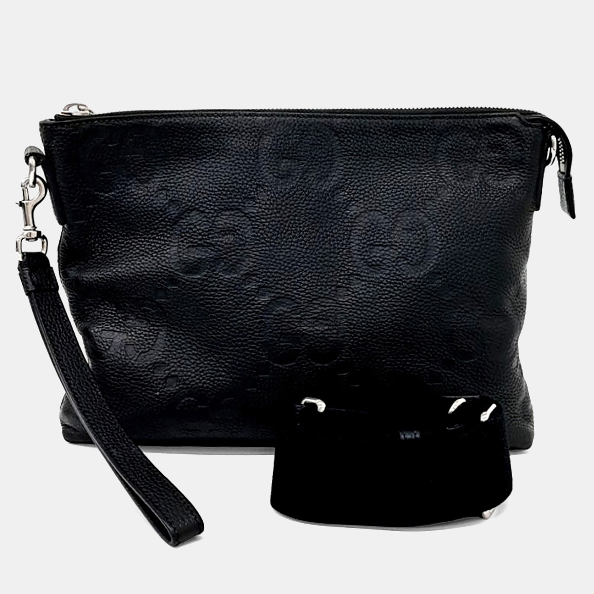 

Gucci Black Leather Jumbo Gg Messenger Bag