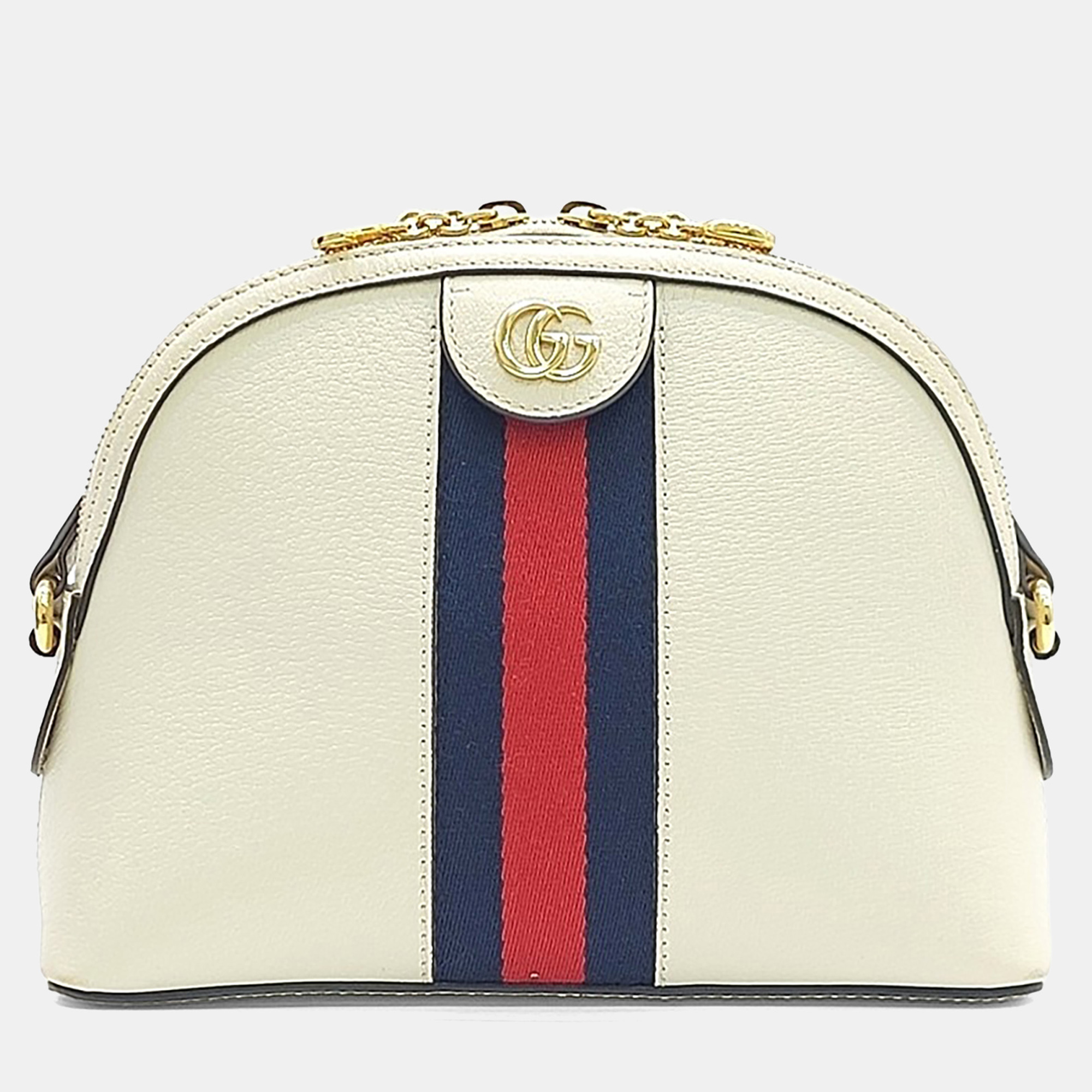 

Gucci White Leather Ophidia Crossbody Bag