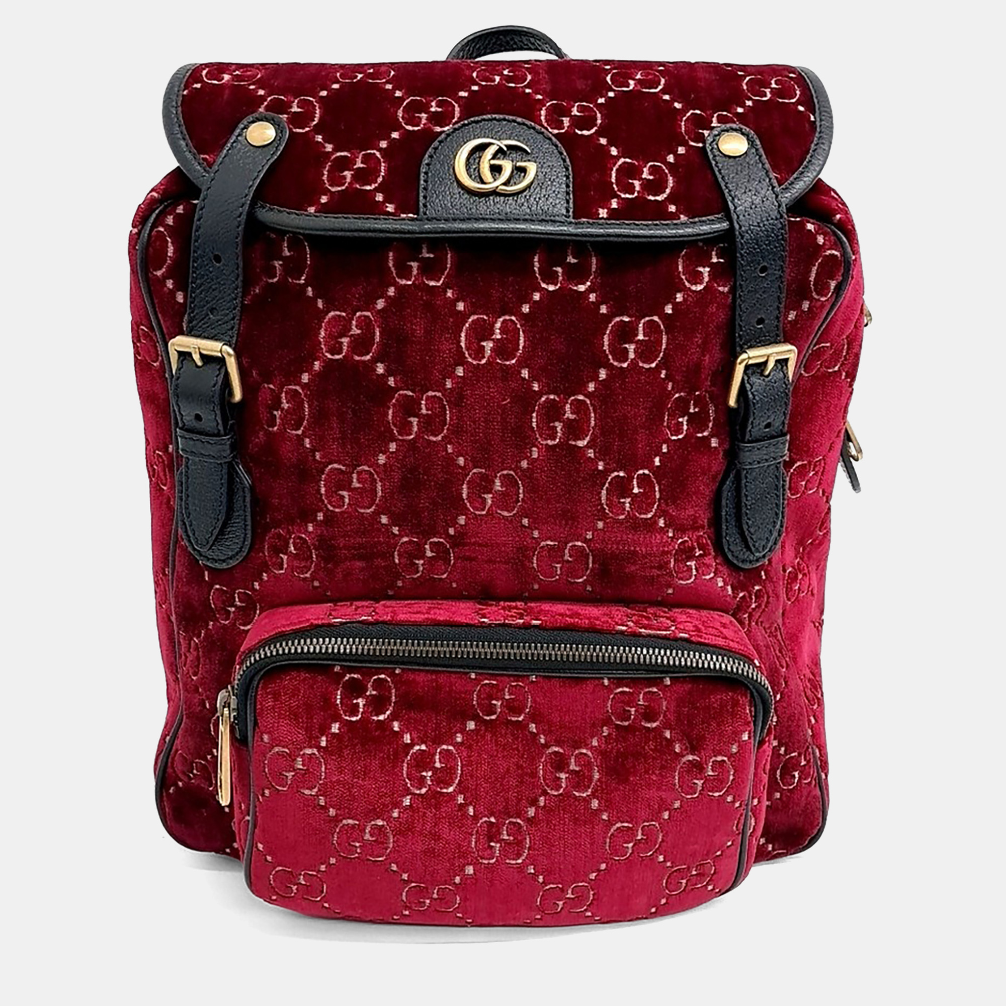 

Gucci Red Velvet Velvet Marmont Backpack