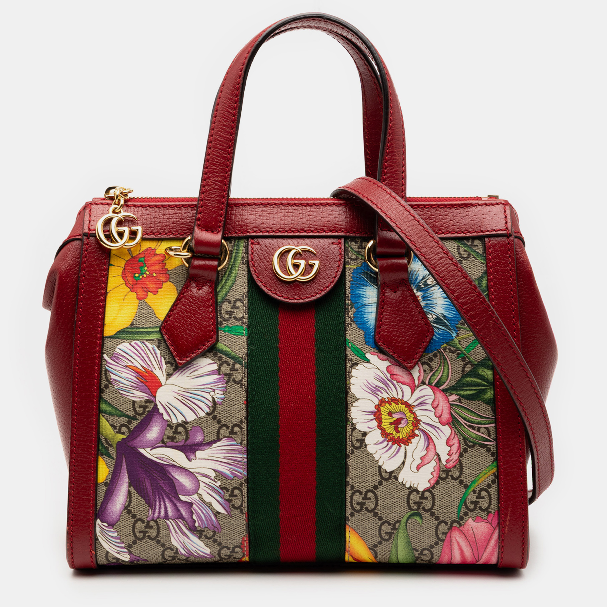 

Gucci Brown GG Flora Ophidia Satchel