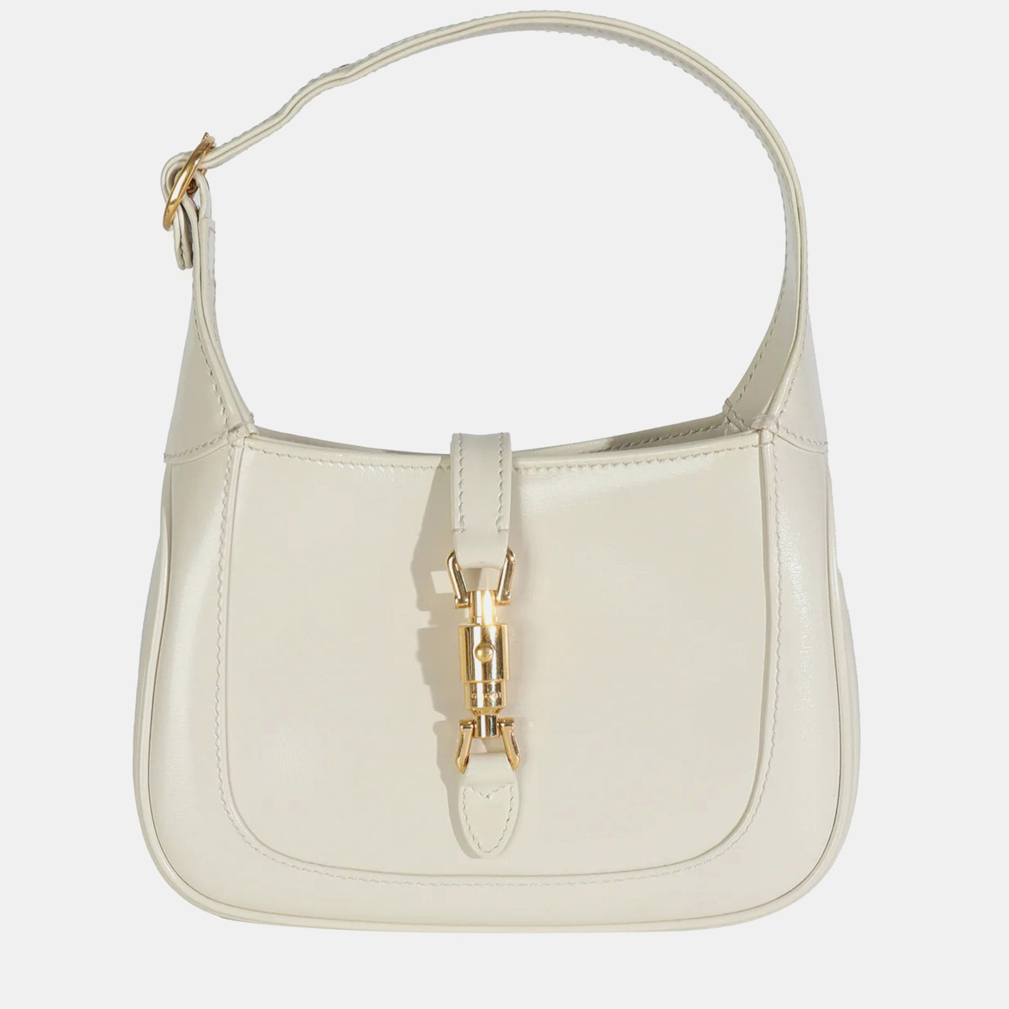 

Gucci Mystic White Boarded Dyana Lux Calfskin Mini Jackie 1961 Hobo