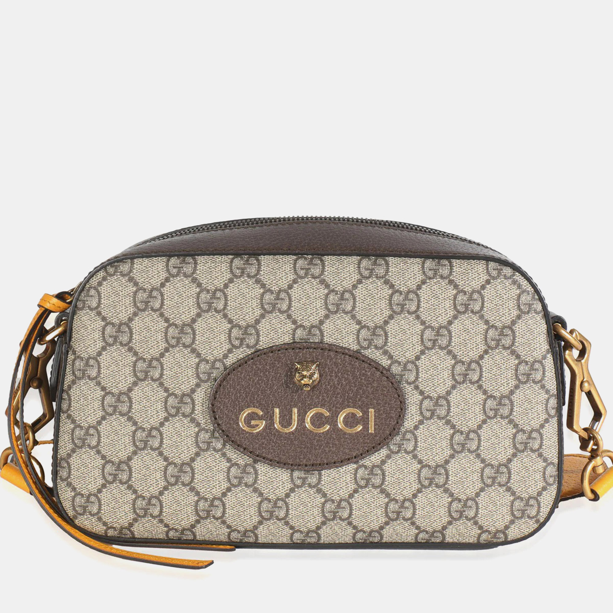 

Gucci Beige Ebony GG Supreme Canvas Neo Vintage Messenger Bag