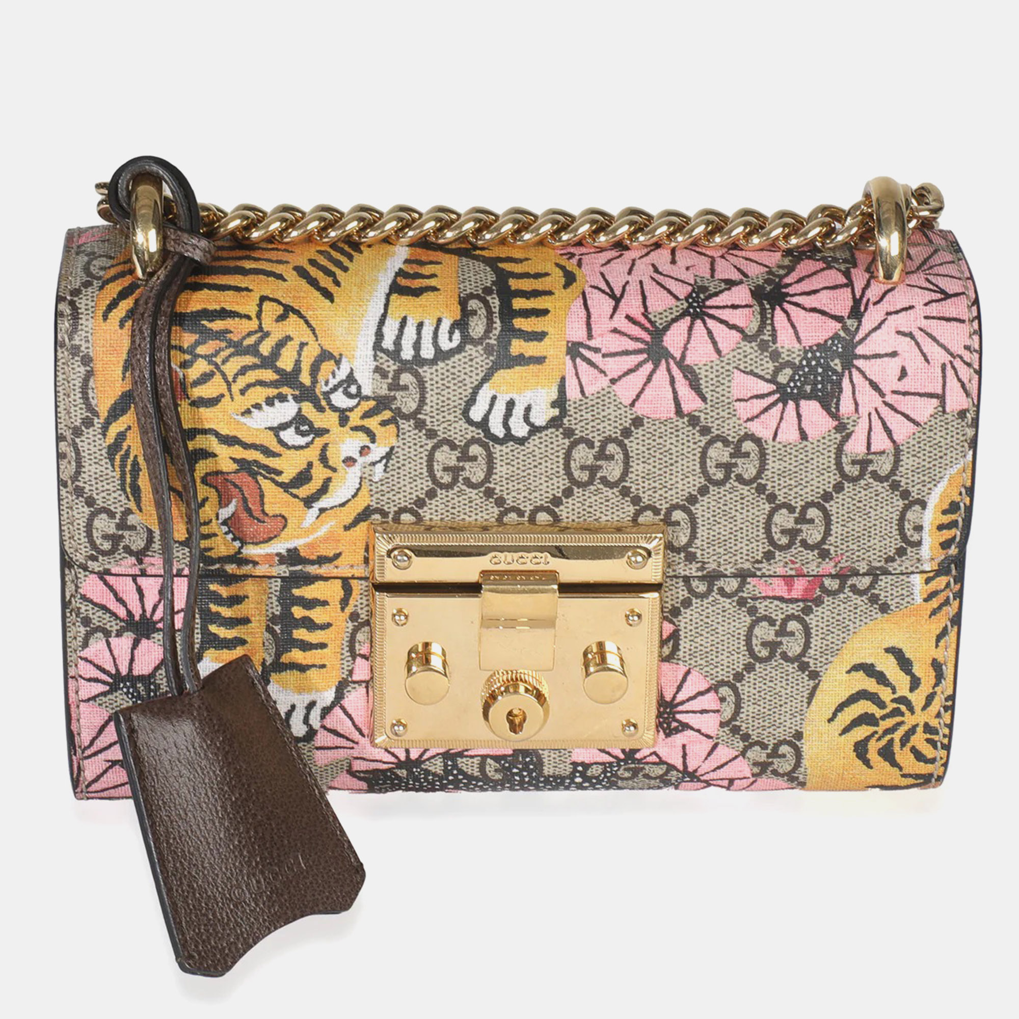 

Gucci GG Supreme Bengal Tiger Padlock Small Shoulder Bag, Multicolor
