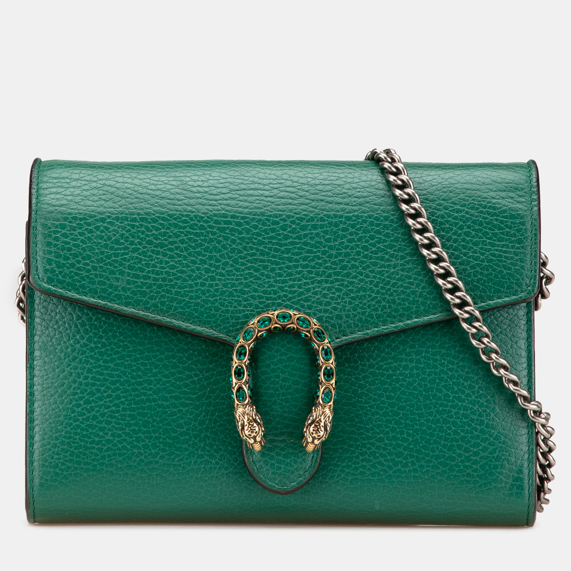 

Gucci Green Mini Leather Dionysus Wallet on Chain