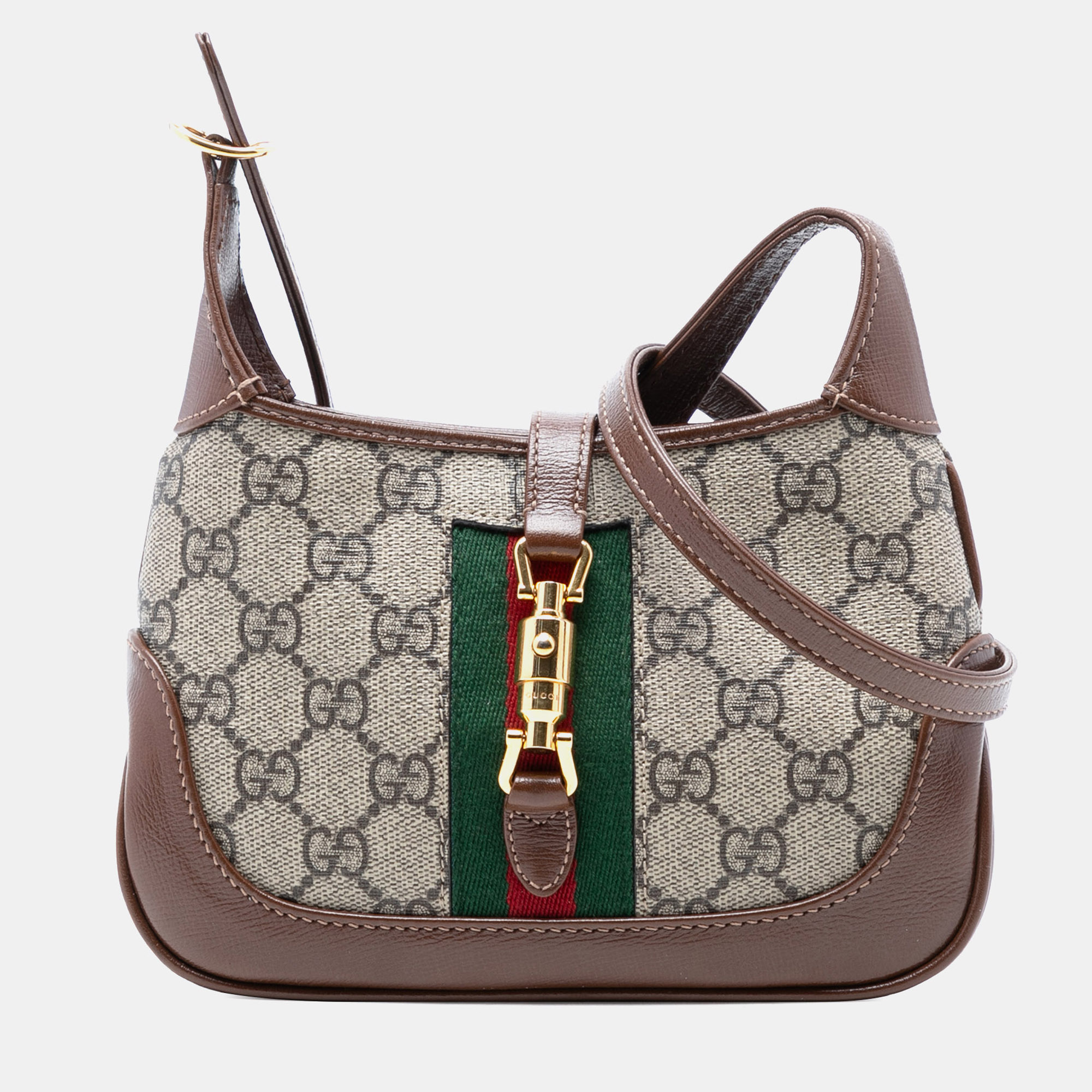 

Gucci Brown Mini GG Supreme Web Jackie 1961 Crossbody