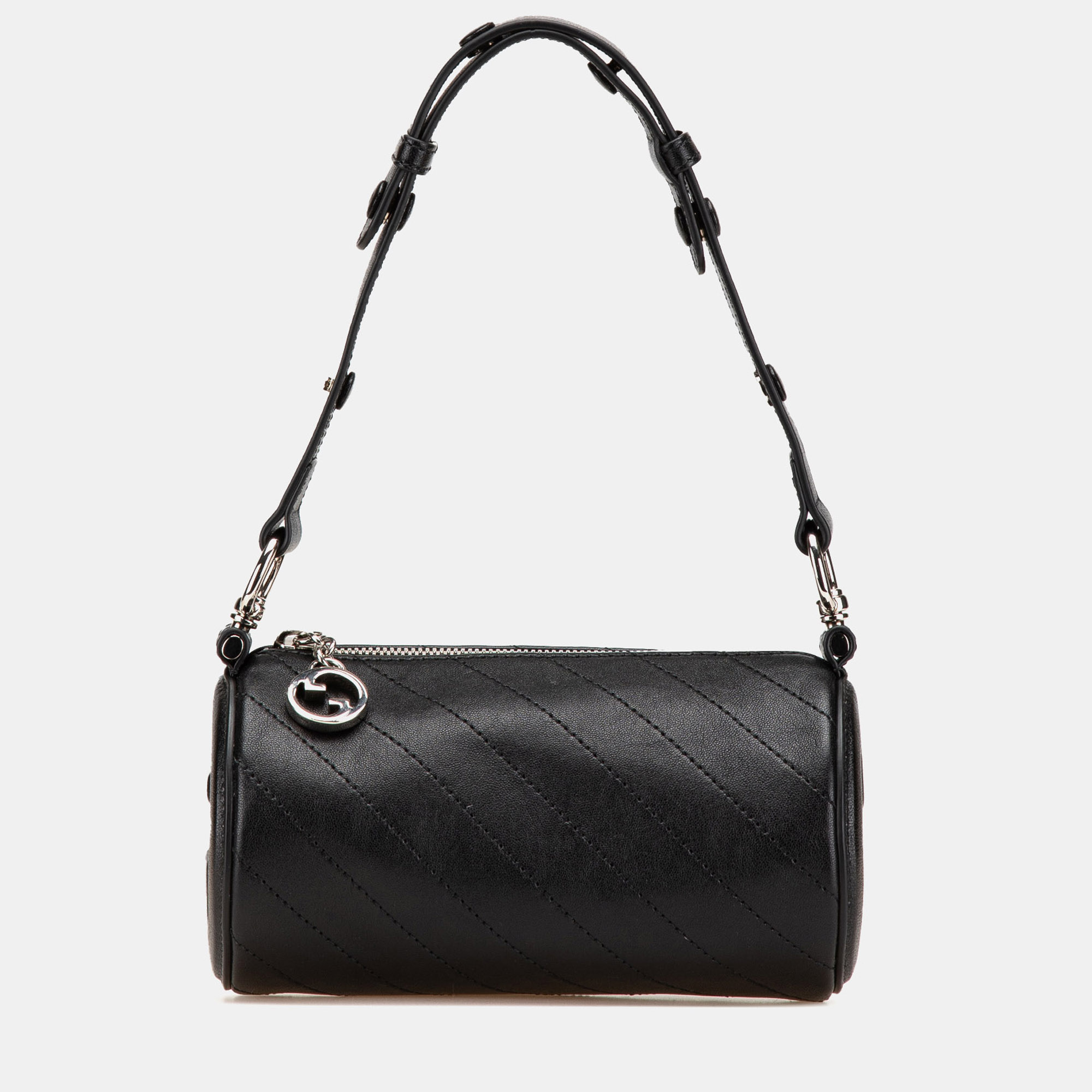 

Gucci Black Mini Leather Blondie Barrel Shoulder Bag
