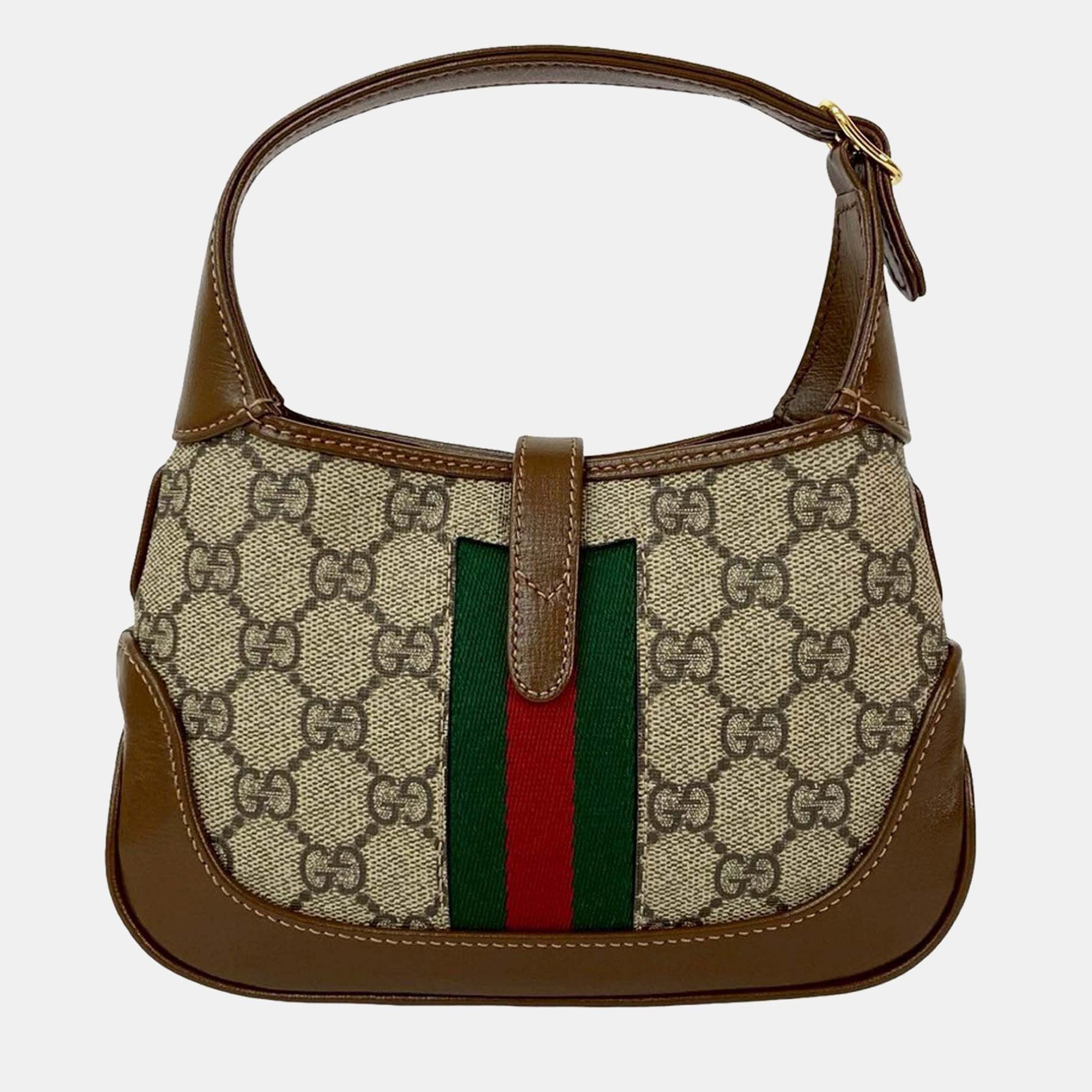 

Gucci Brown Mini GG Supreme Web Jackie 1961 Crossbody