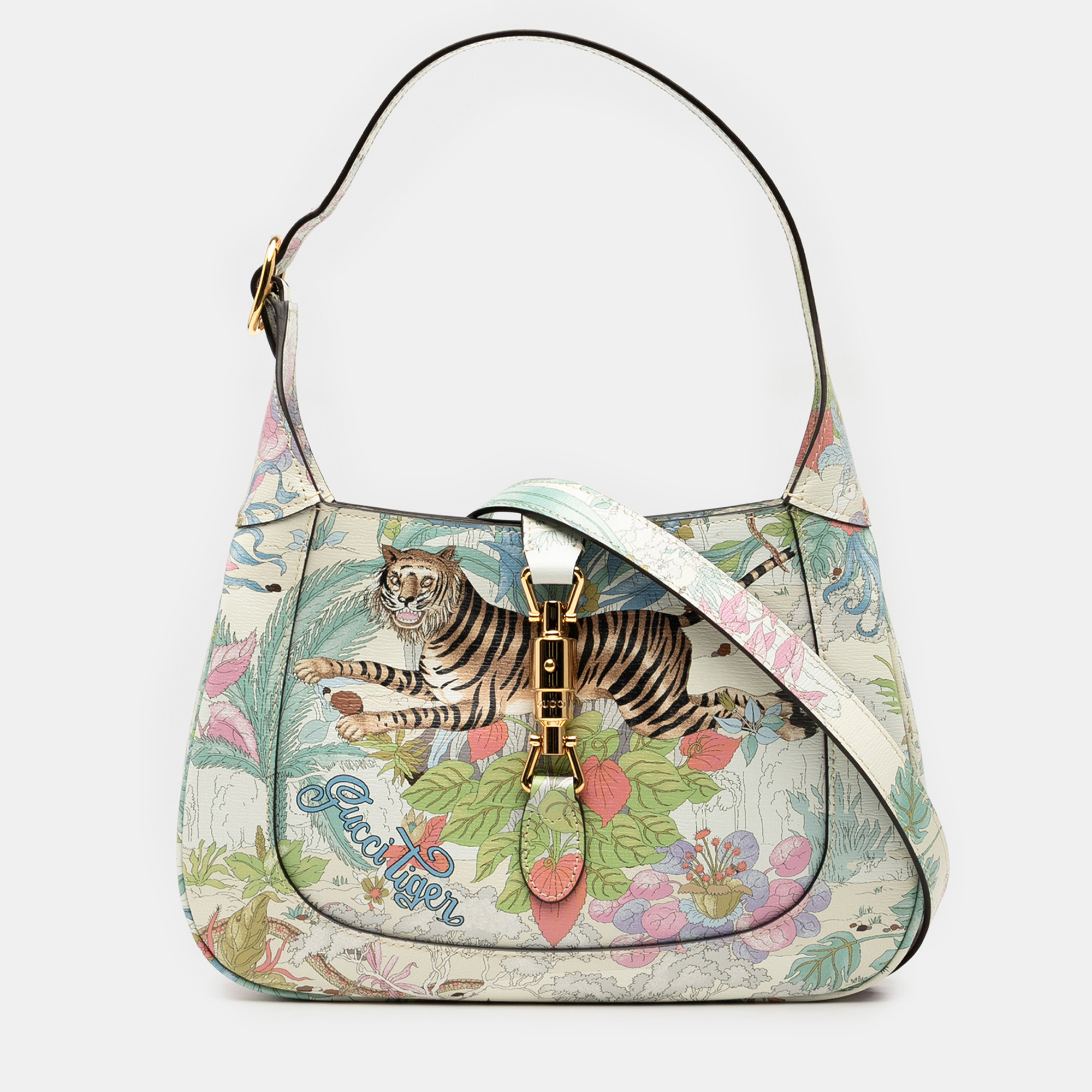 

Gucci Blue Small Calfskin Tiger Jackie 1961 Crossbody