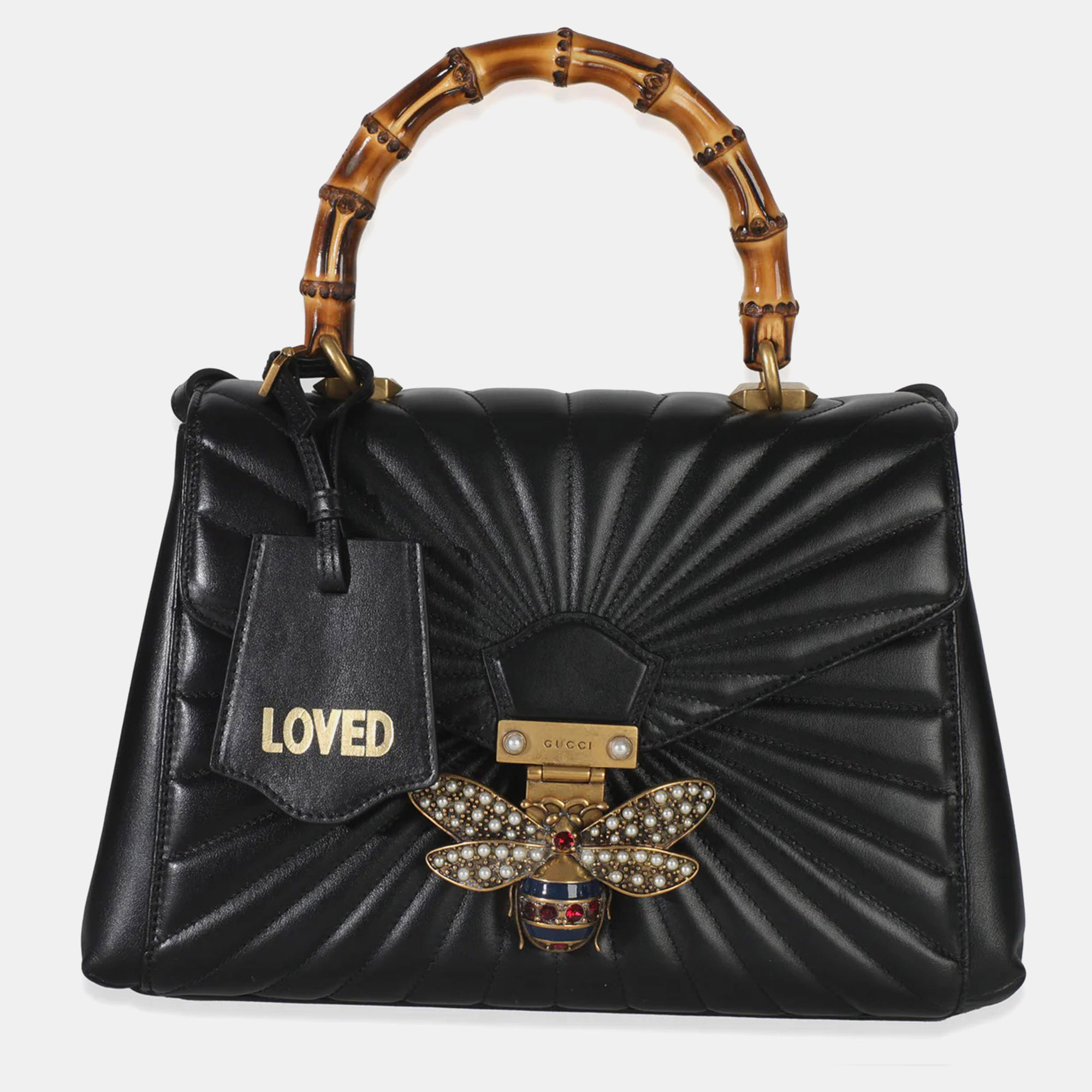 

Gucci Black Calfskin Queen Margaret Top Handle Bag