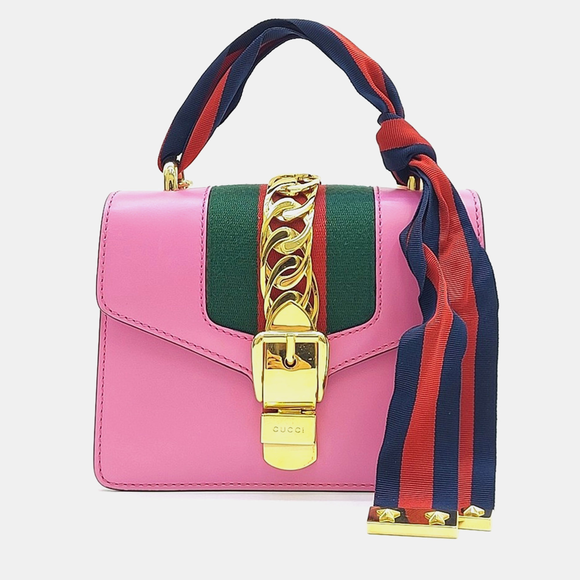 

Gucci Pink Leather Mini Sylvie Bag