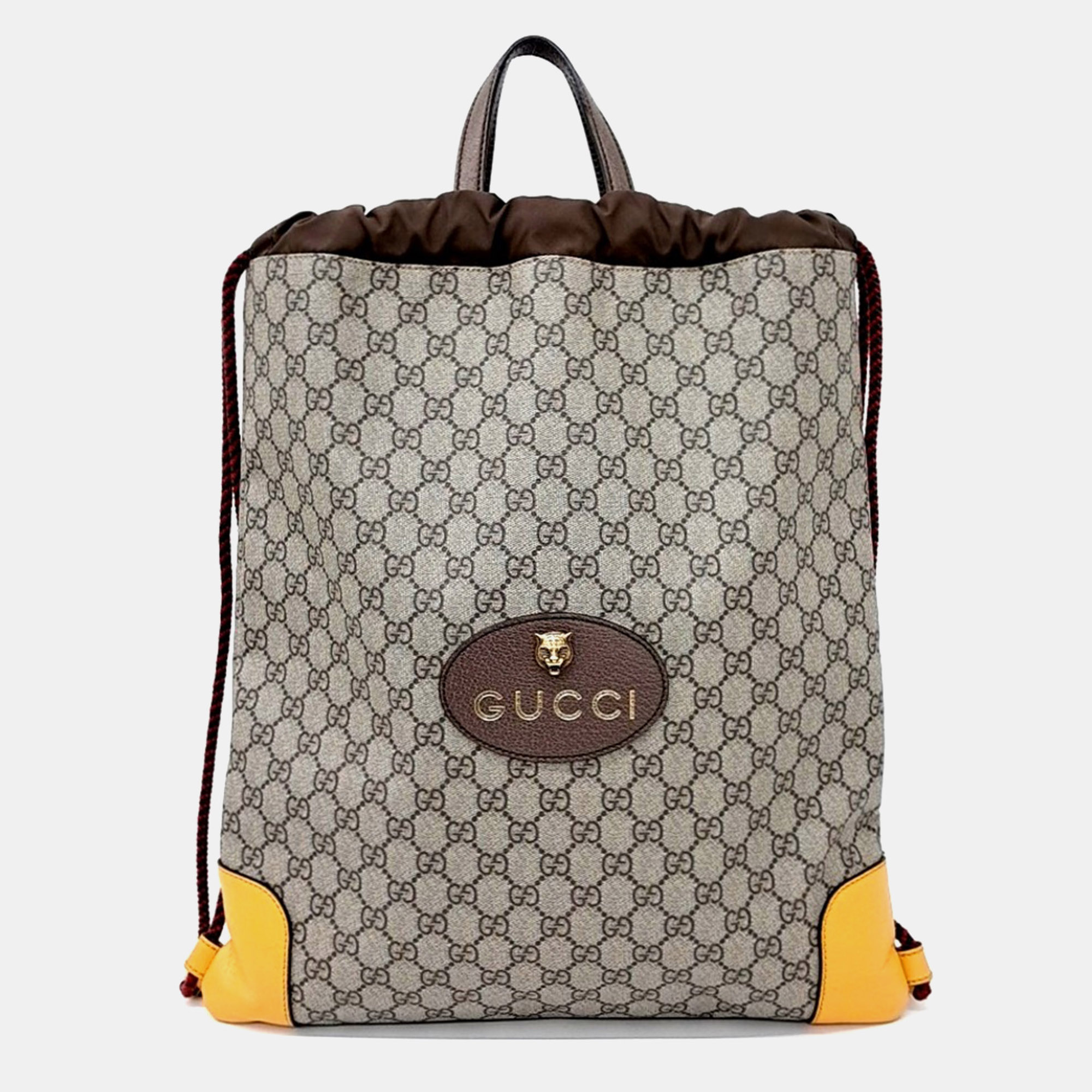 

Gucci Beige Brown PVC Tote Backpack