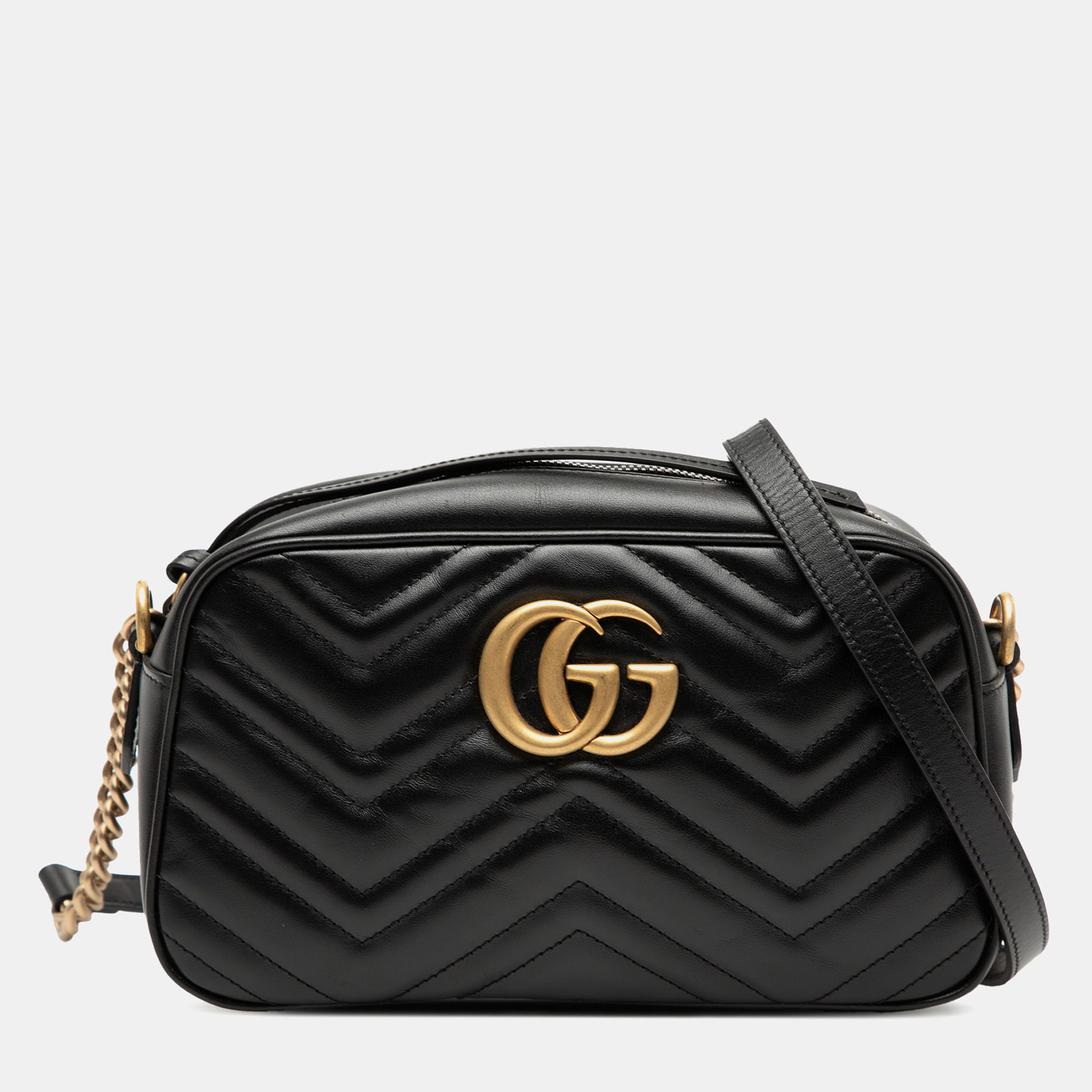 

Gucci Black Small GG Marmont Matelasse Leather Crossbody