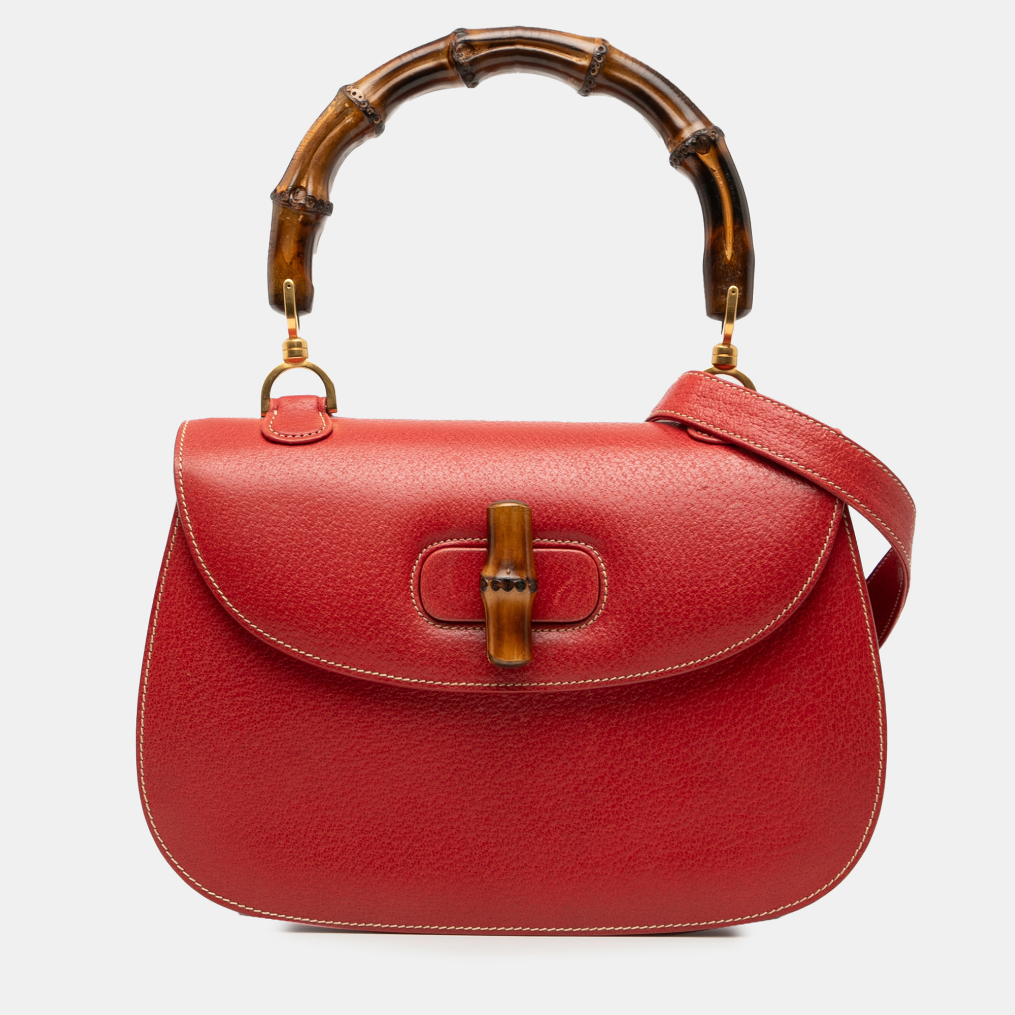 

Gucci Red Calfskin Bamboo Night