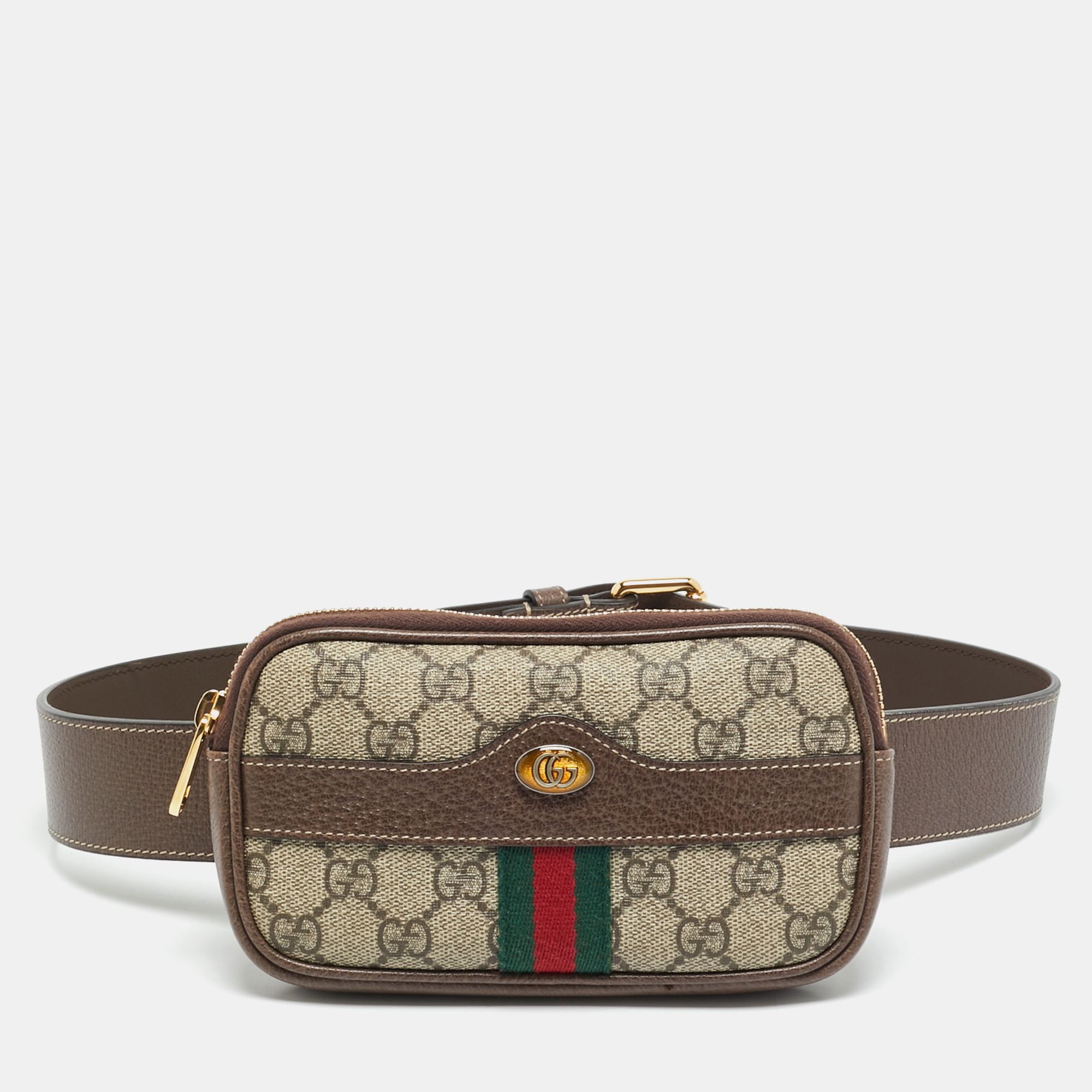 

Gucci Ophidia Beige/Brown GG Supreme Coated Canvas and Leather Belt Bag