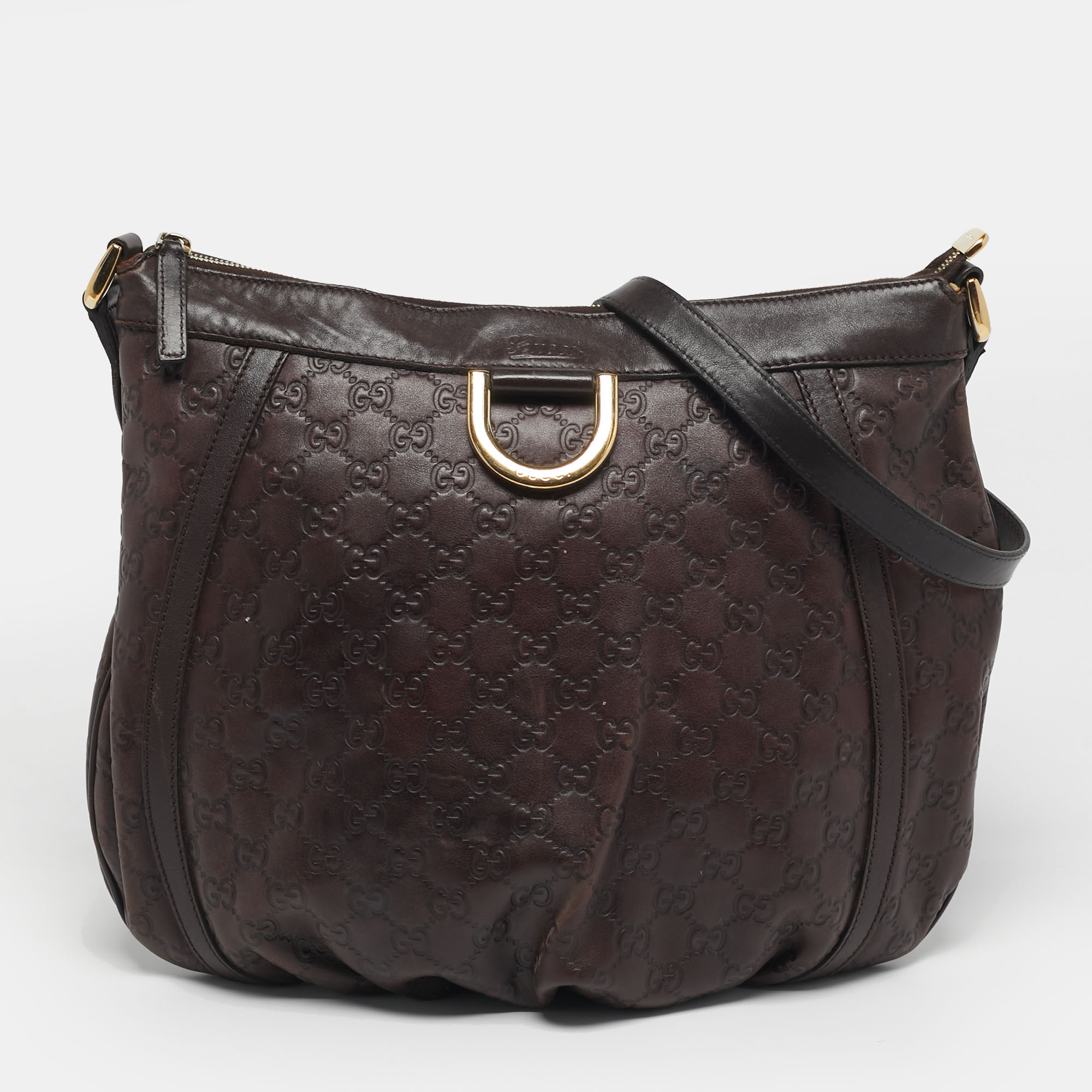 

Gucci Abbey D-Ring Dark Brown Guccissima Leather Crossbody Bag