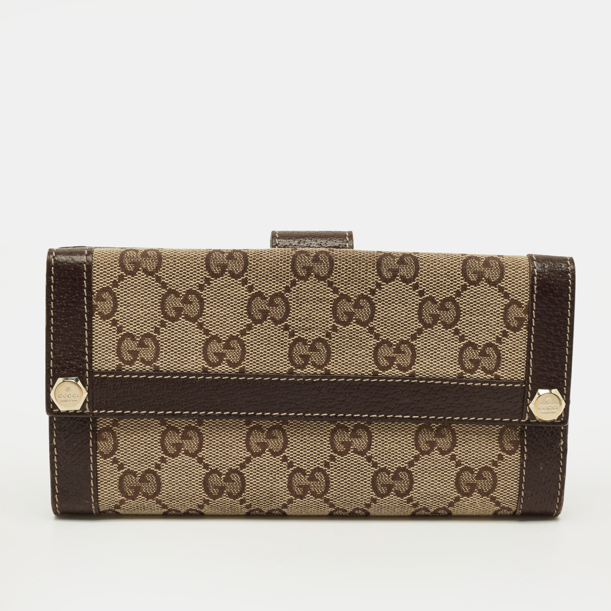 

Gucci Beige/Brown GG Canvas and Leather French Wallet